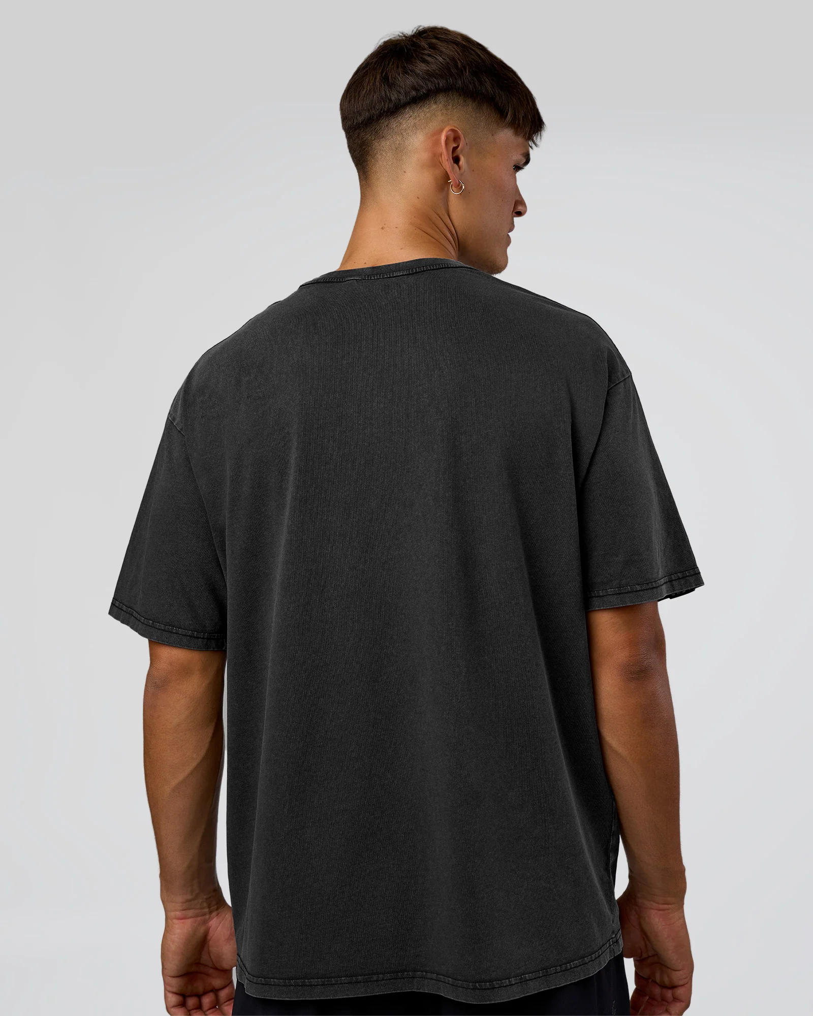 1% Better Every Day EST FLXCotton Oversized Tee - Black Washed - Image 6