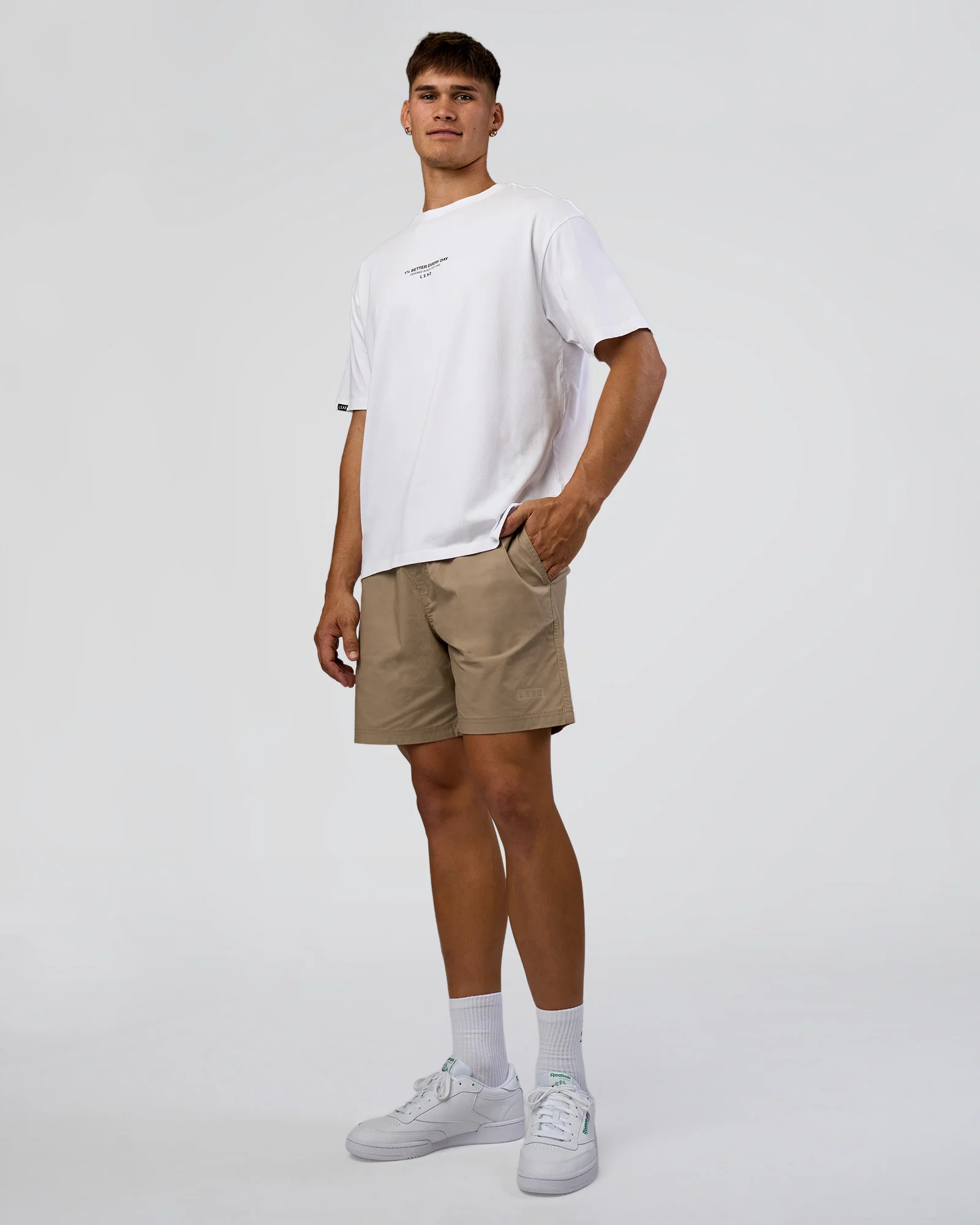 1% Better Every Day EST FLXCotton Oversized Tee - White - Image 3