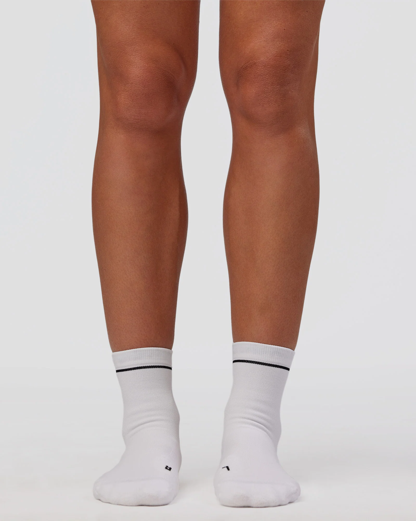 1% Better Performance Quarter Socks - White-Black - Image 4