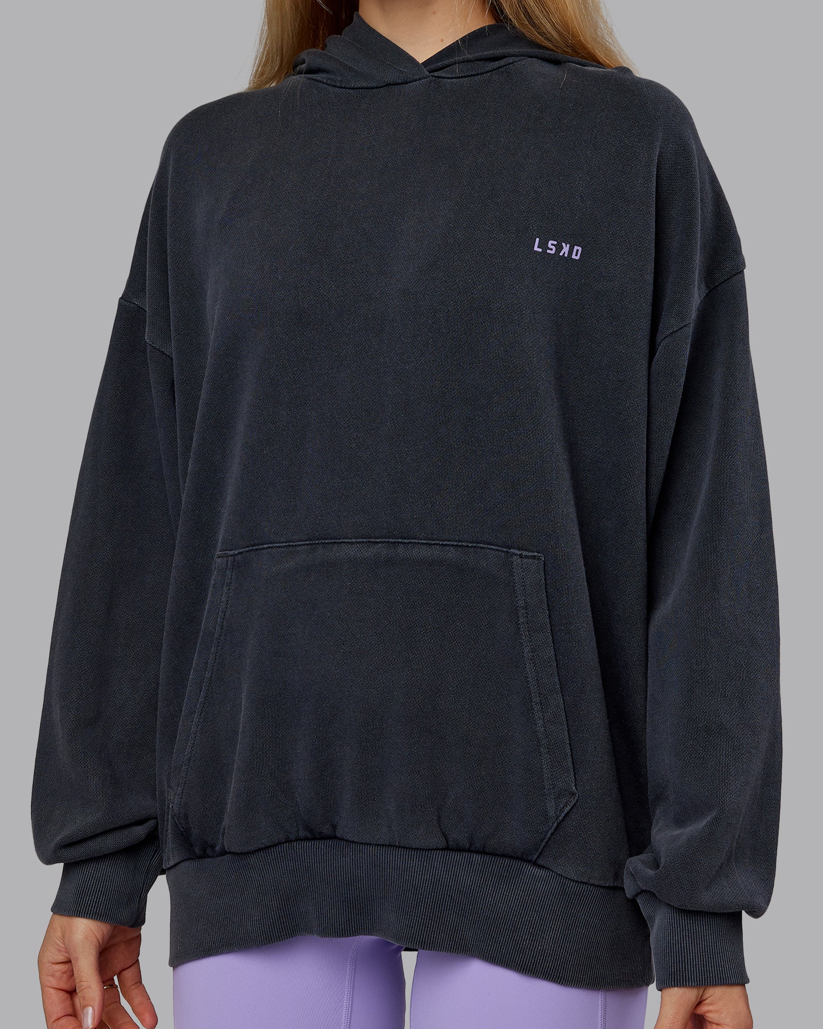 1% Better Value Series Oversized Hoodie - Black-Violet Ray - Image 9