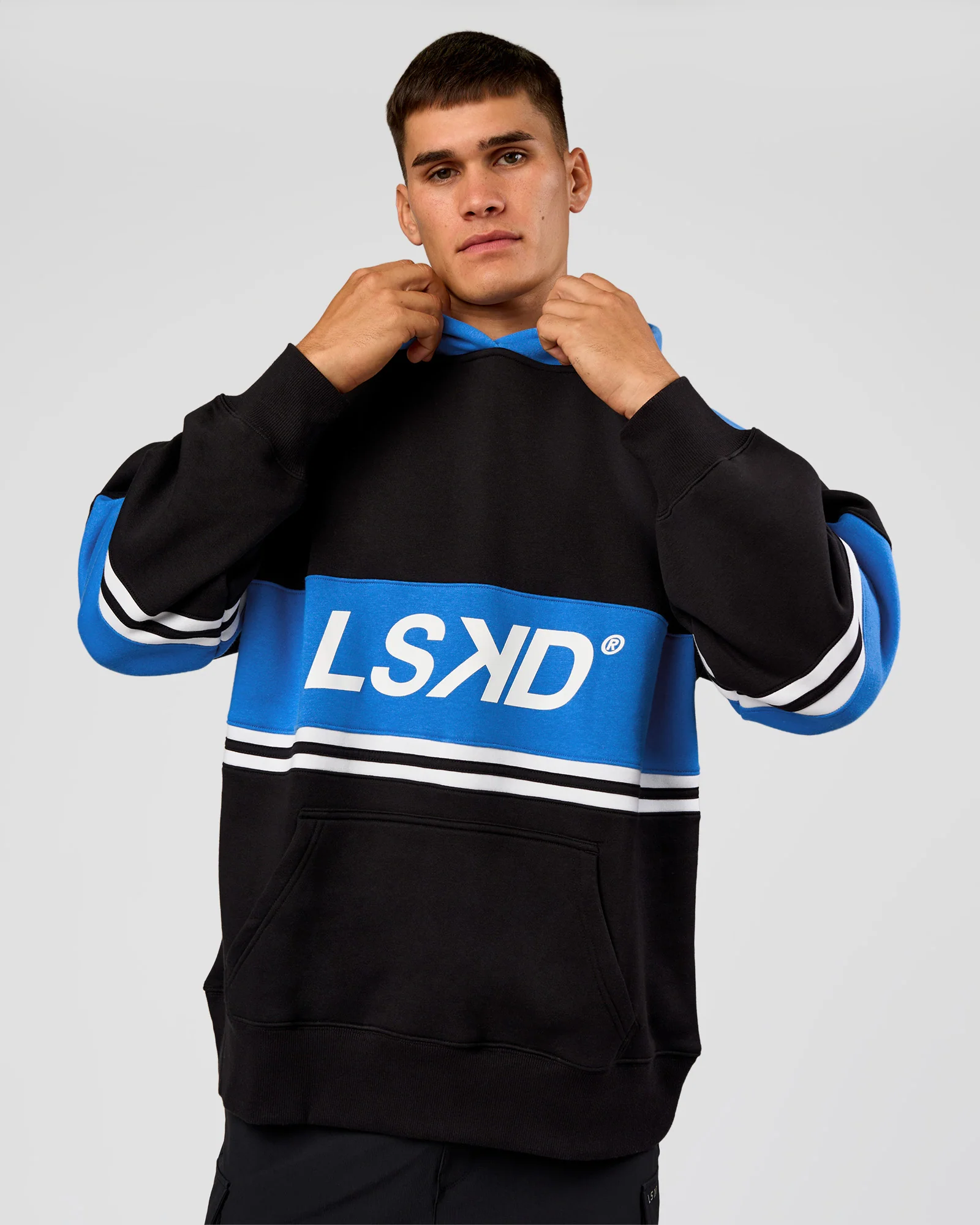 A-Team Oversized Hoodie - Caviar-Palace Blue - Image 2