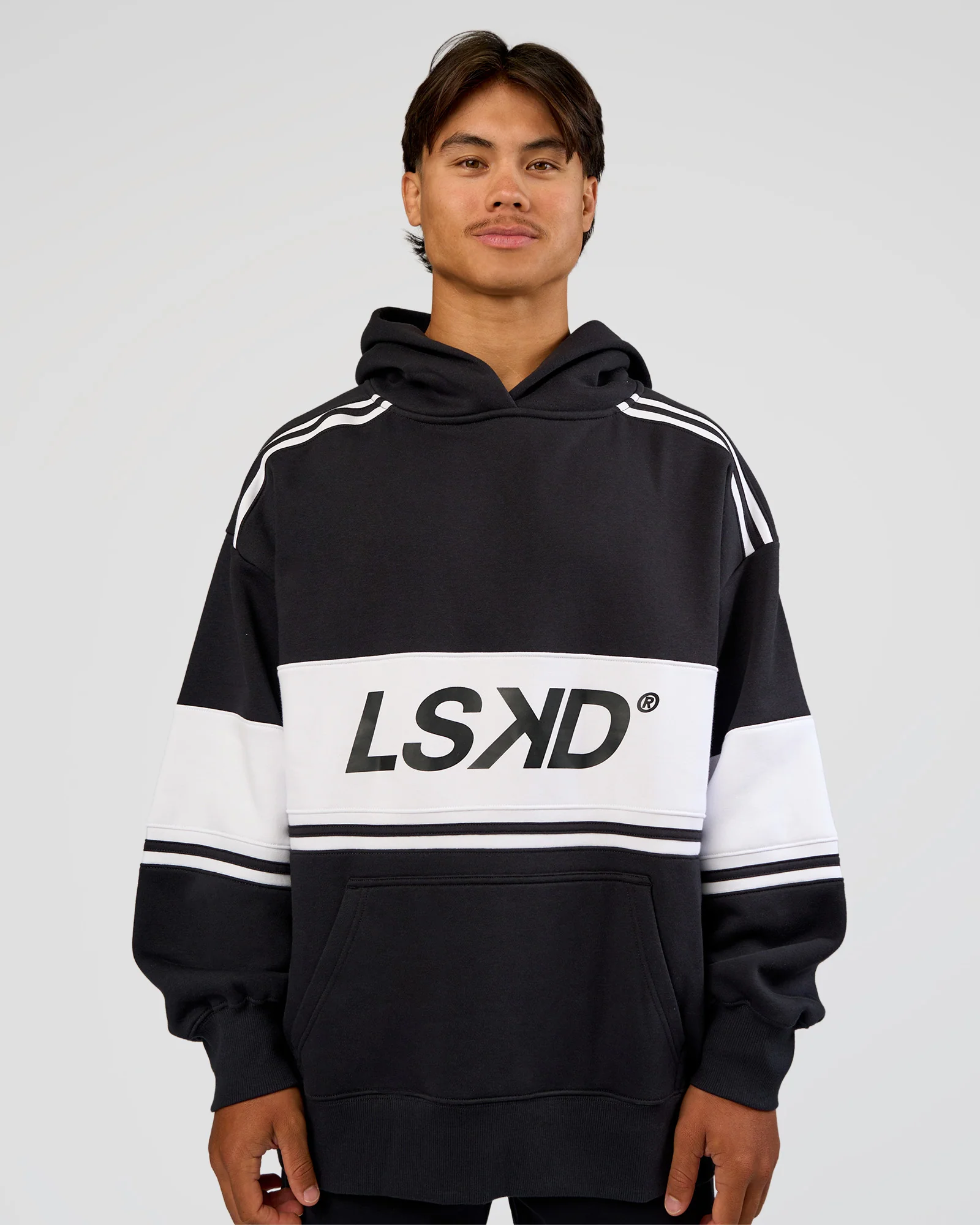 A-Team Oversized Hoodie - Caviar-White - Image 2