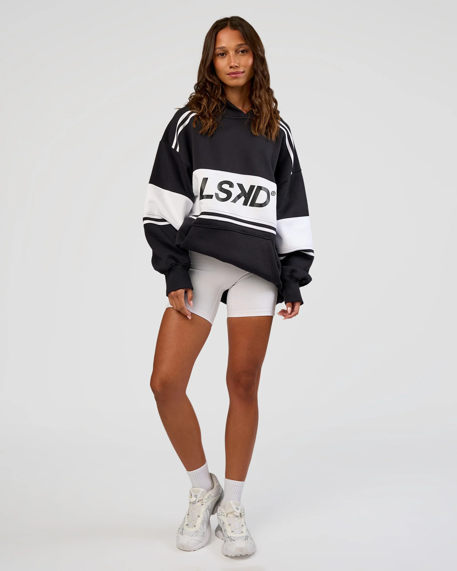 A-Team Oversized Hoodie - Caviar-White - Image 5