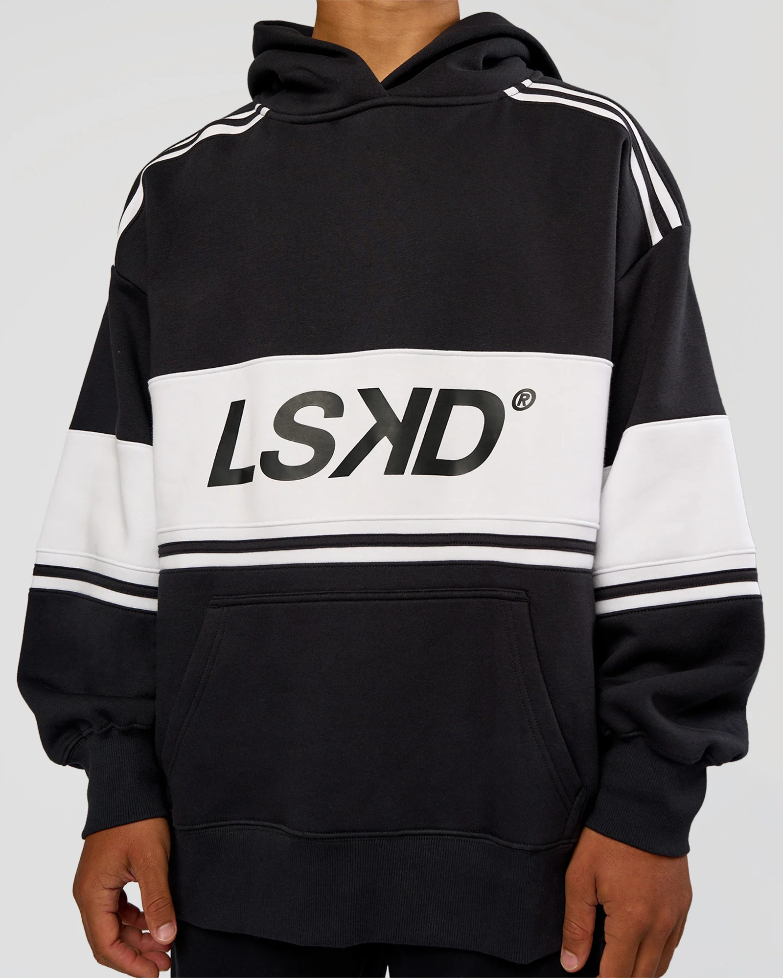A-Team Oversized Hoodie - Caviar-White - Image 7