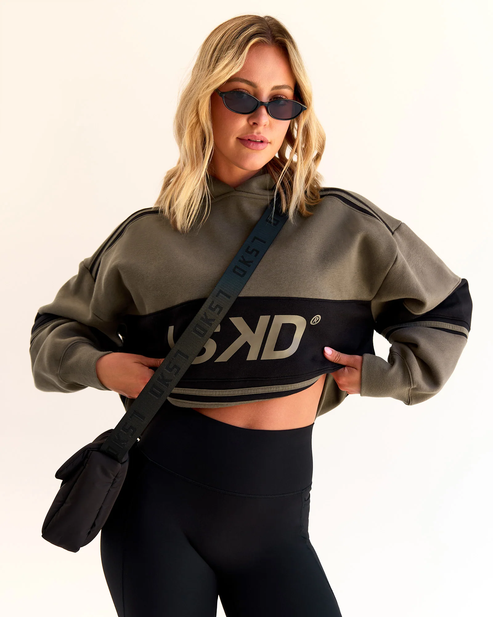 A-Team Oversized Hoodie - Walnut Grey-Caviar - Image 4