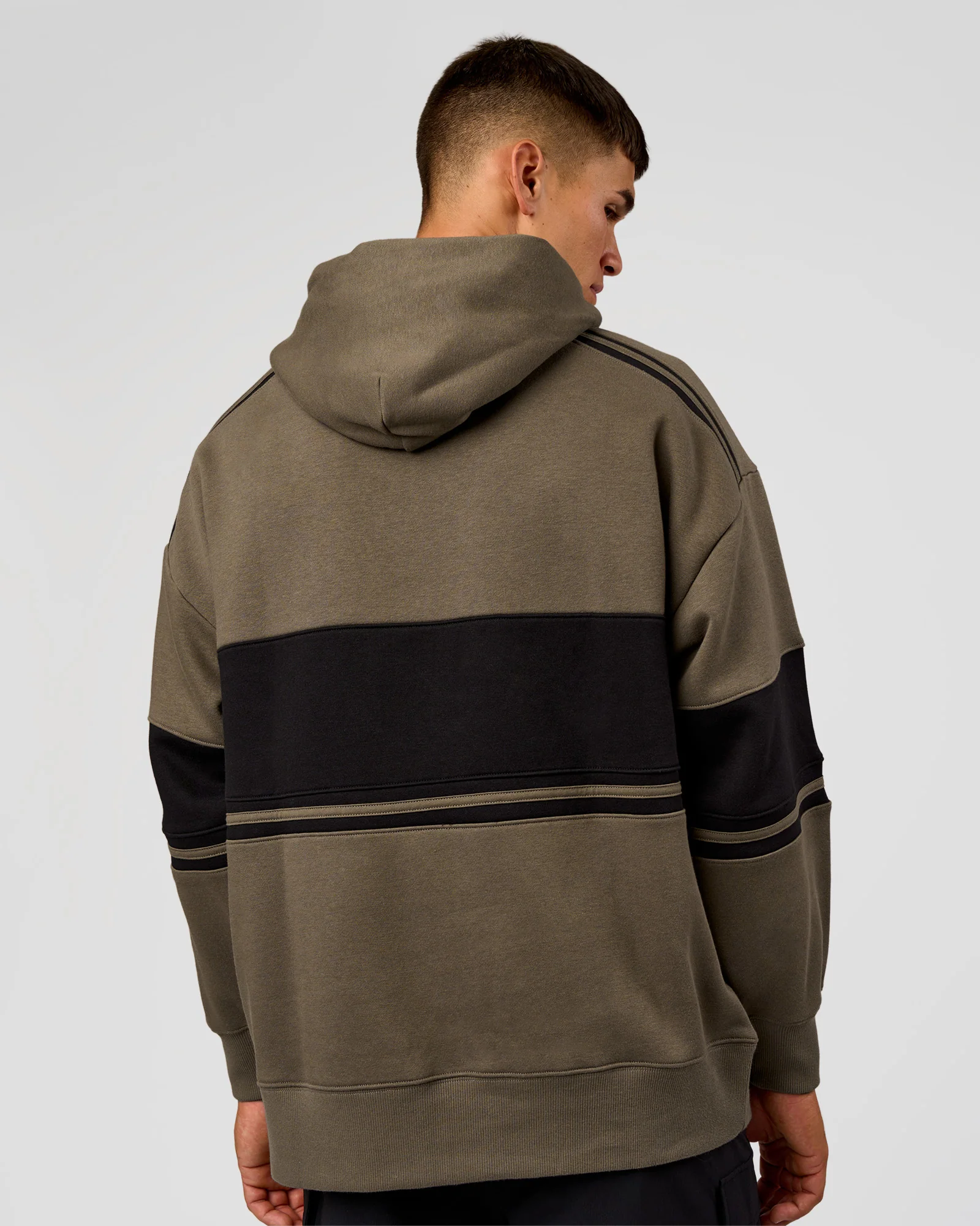 A-Team Oversized Hoodie - Walnut Grey-Caviar - Image 9