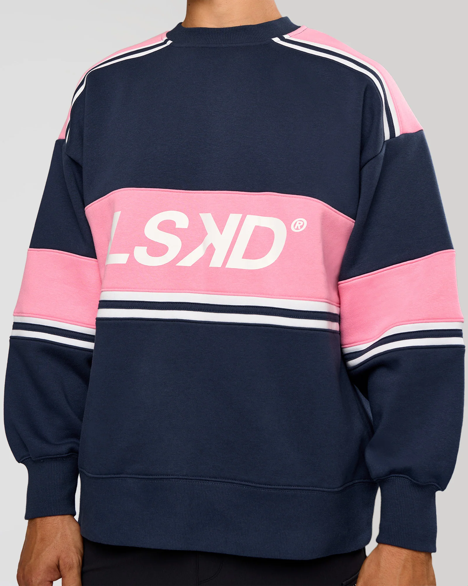 A-Team Sweater Oversize - Future Navy-Candy Pink - Image 10