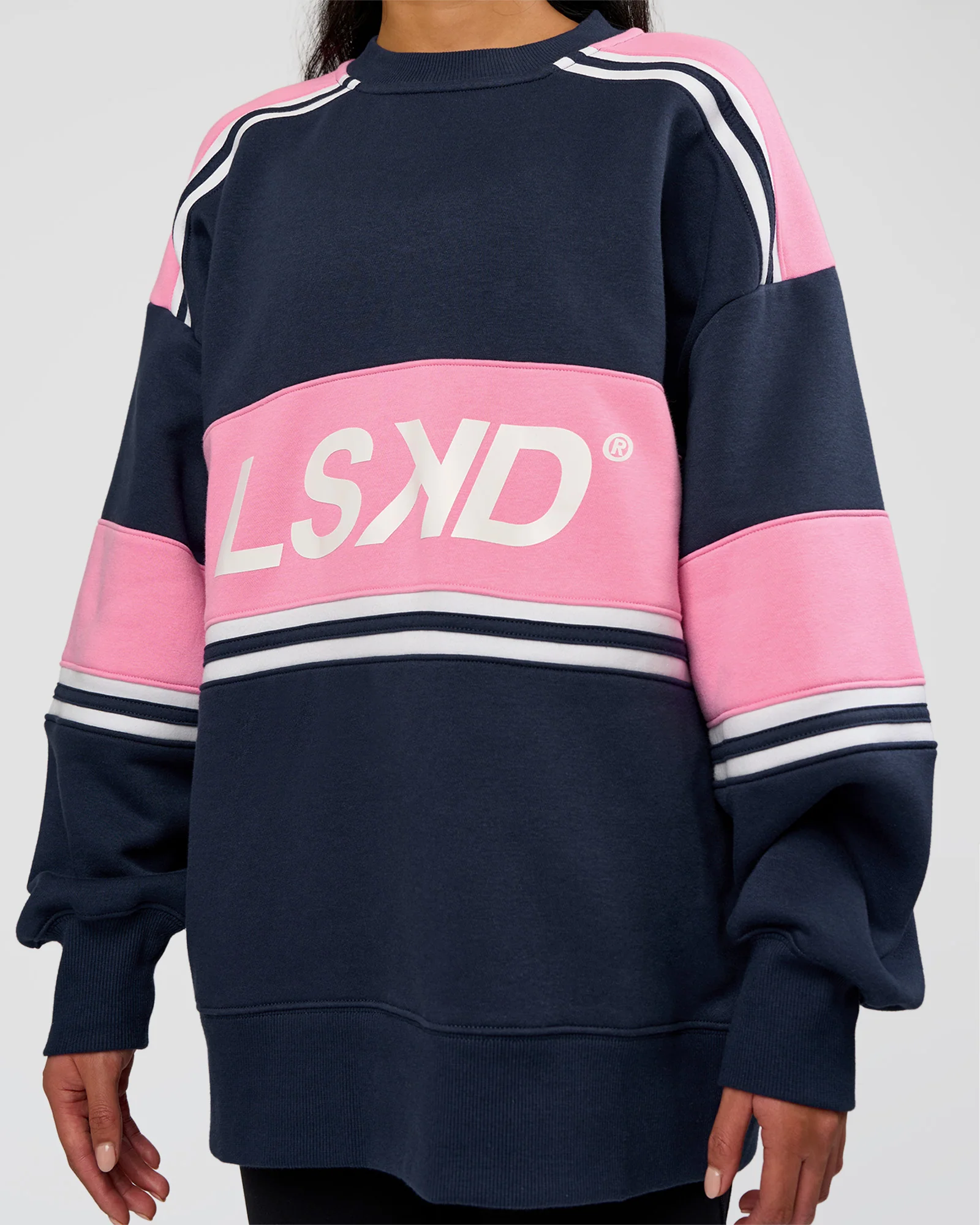 A-Team Sweater Oversize - Future Navy-Candy Pink - Image 12