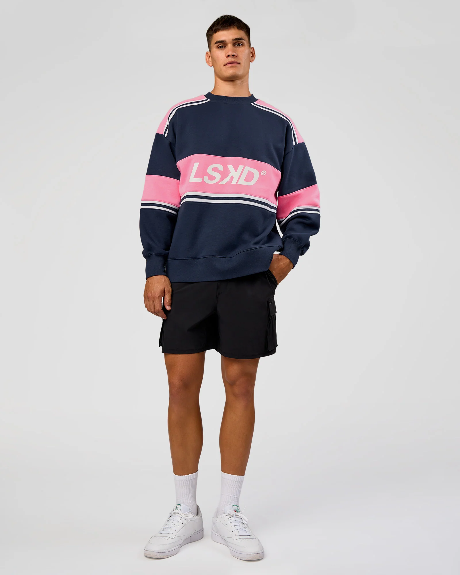 A-Team Sweater Oversize - Future Navy-Candy Pink - Image 3