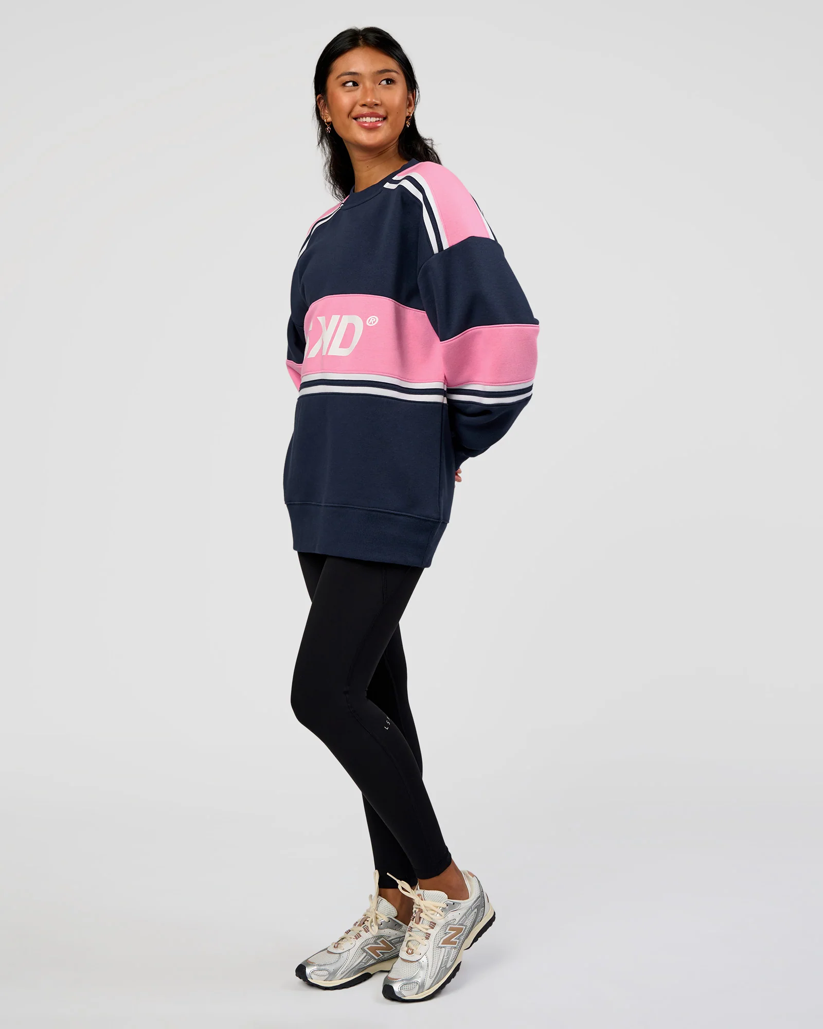 A-Team Sweater Oversize - Future Navy-Candy Pink - Image 5