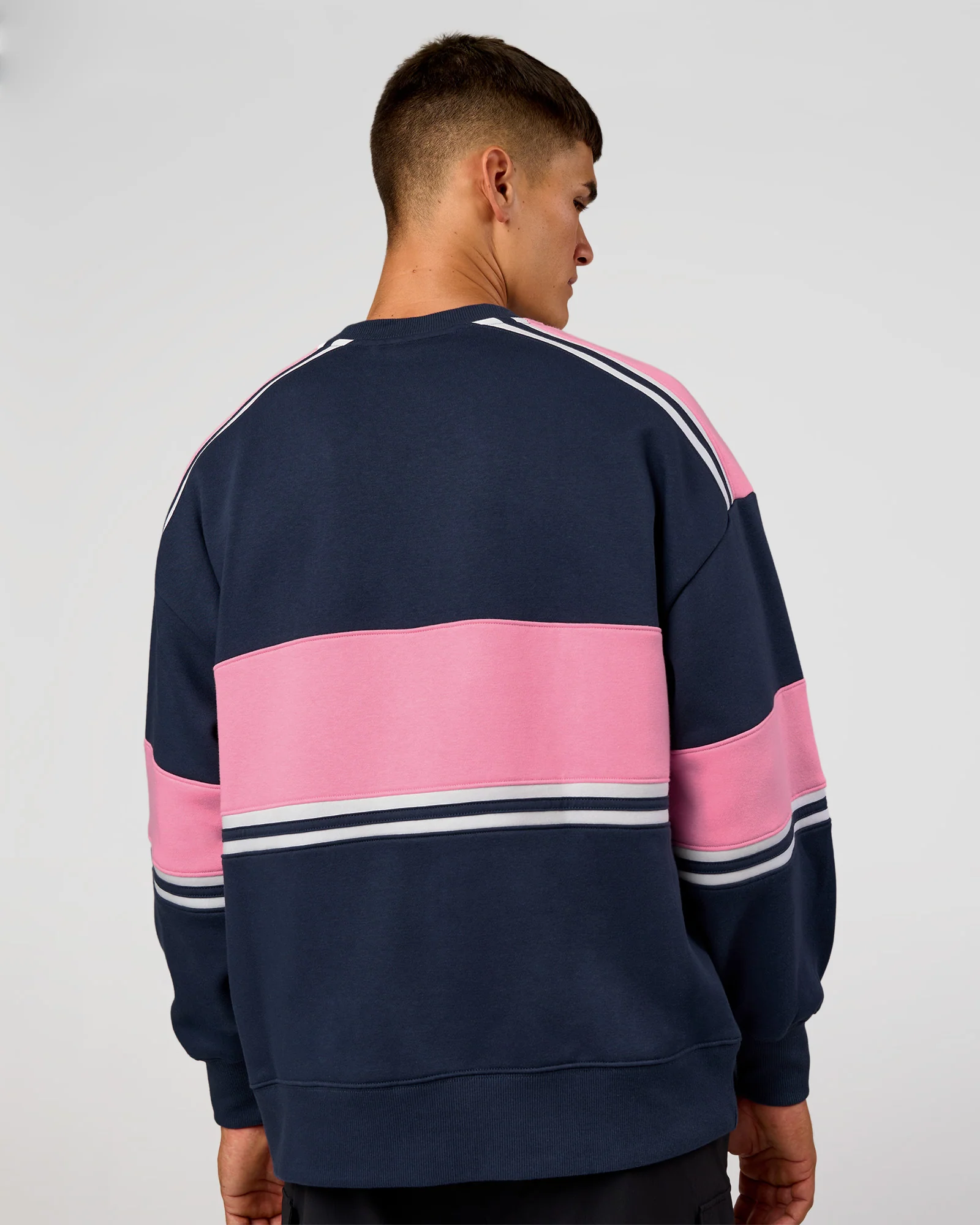 A-Team Sweater Oversize - Future Navy-Candy Pink - Image 6