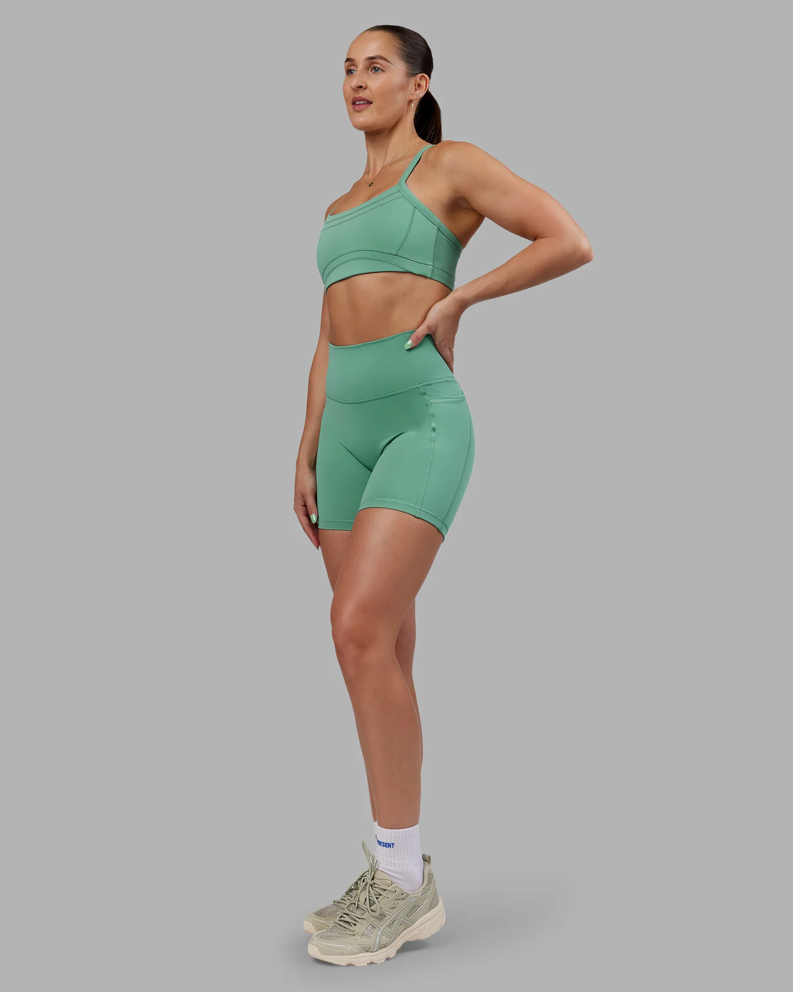 Abs Ignite Sports Bra - Matcha Green - Image 4