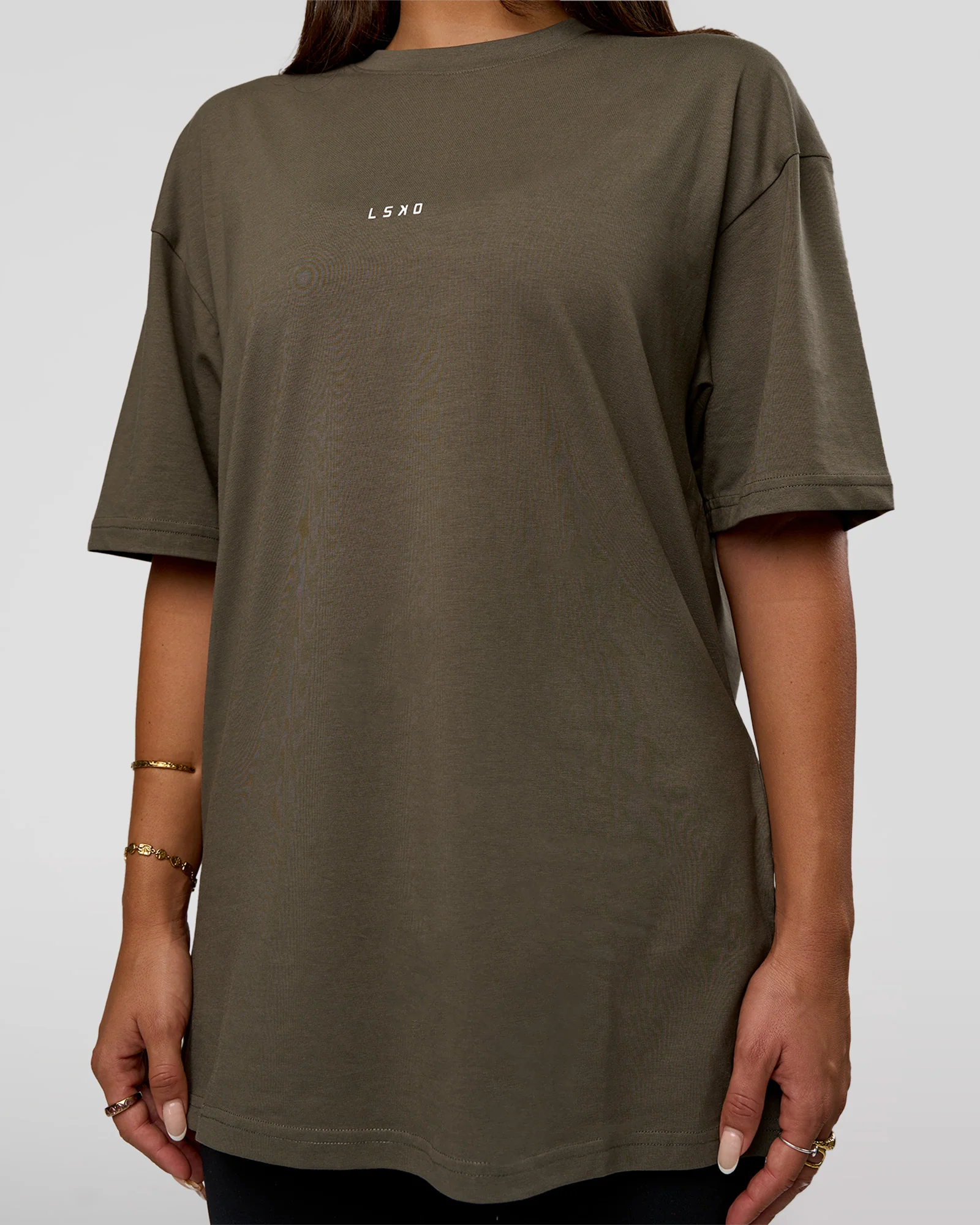 Abstract Haze FLXCotton Tee - Walnut Grey-White - Image 11