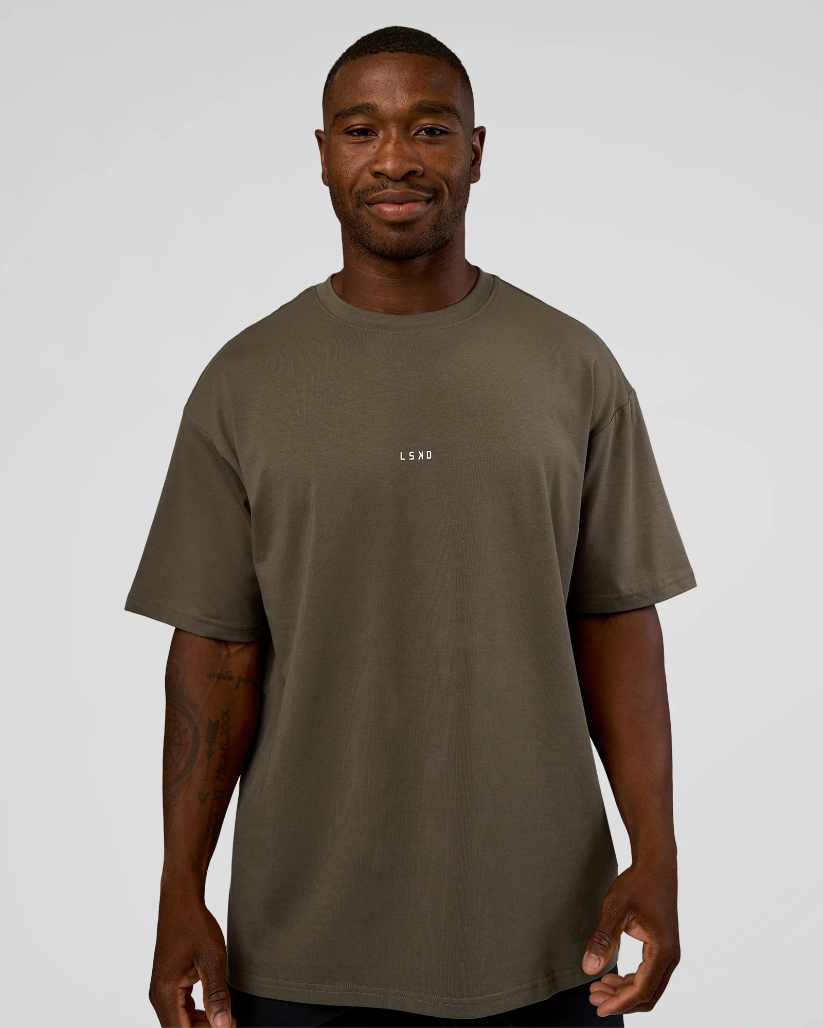 Abstract Haze FLXCotton Tee - Walnut Grey-White - Image 6