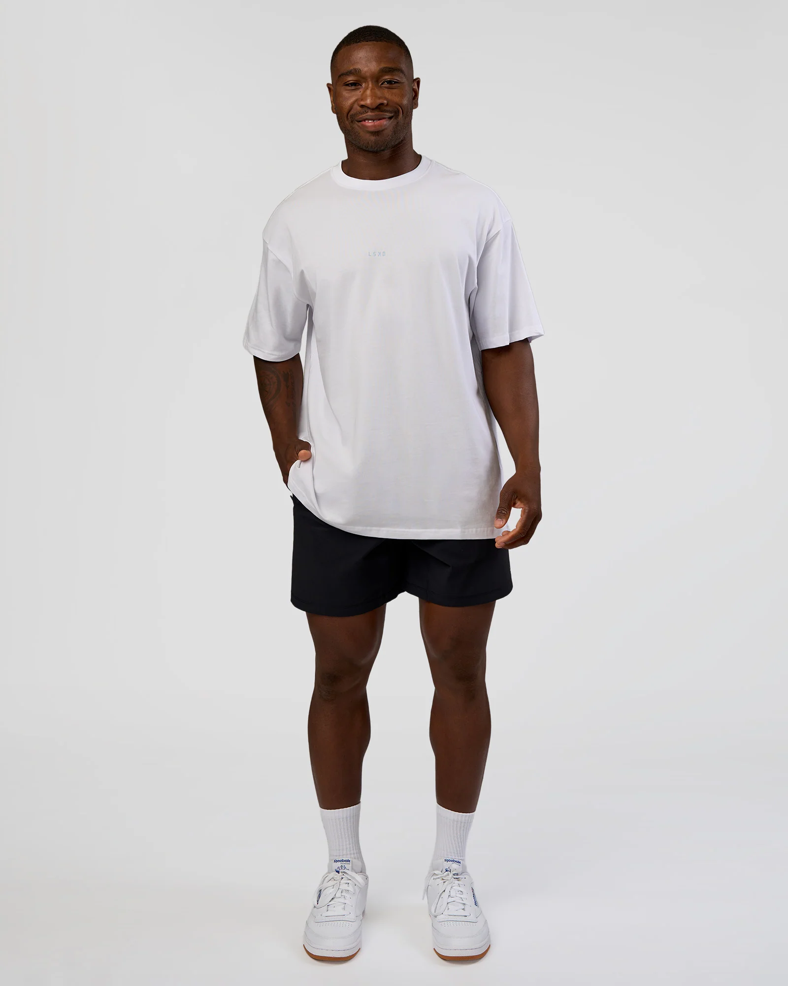 Abstract Haze FLXCotton Tee - White-Blue Aura - Image 6