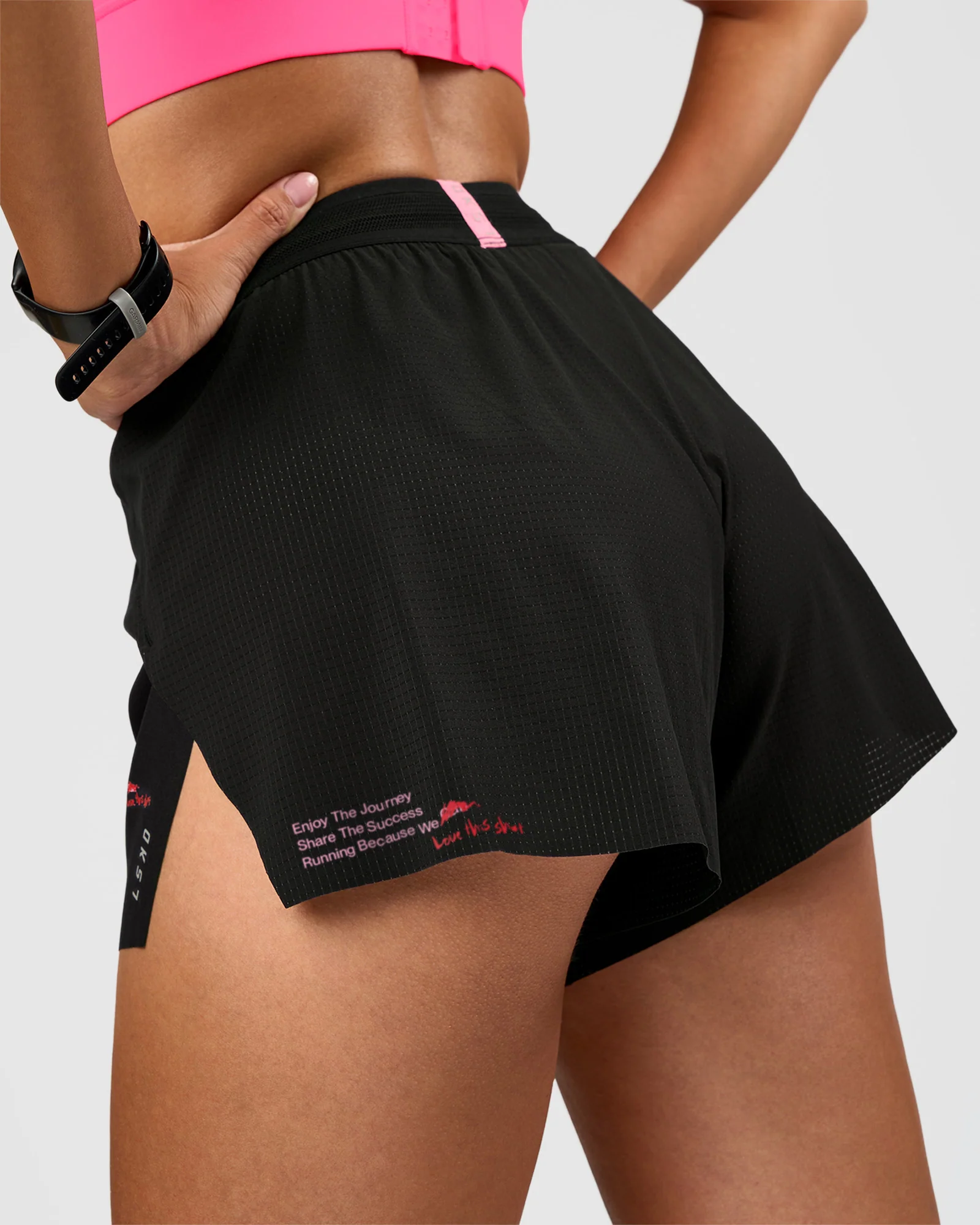Accelerate 3" High-Rise Running Short - Black-Enjoy The Journey - Image 3
