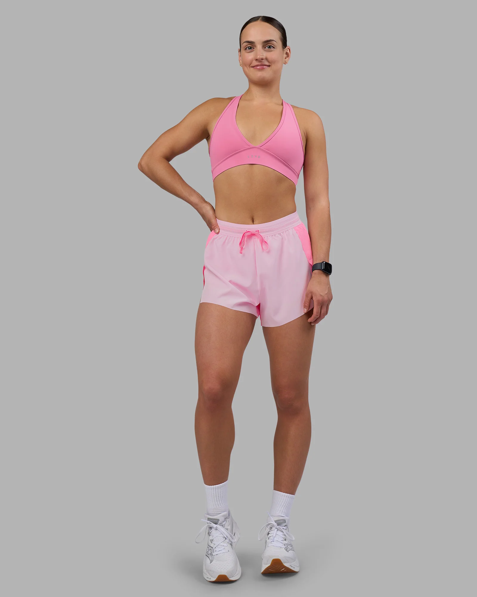Accelerate 3" High-Rise Running Short - Candy Pink-Marshmallow - Image 3