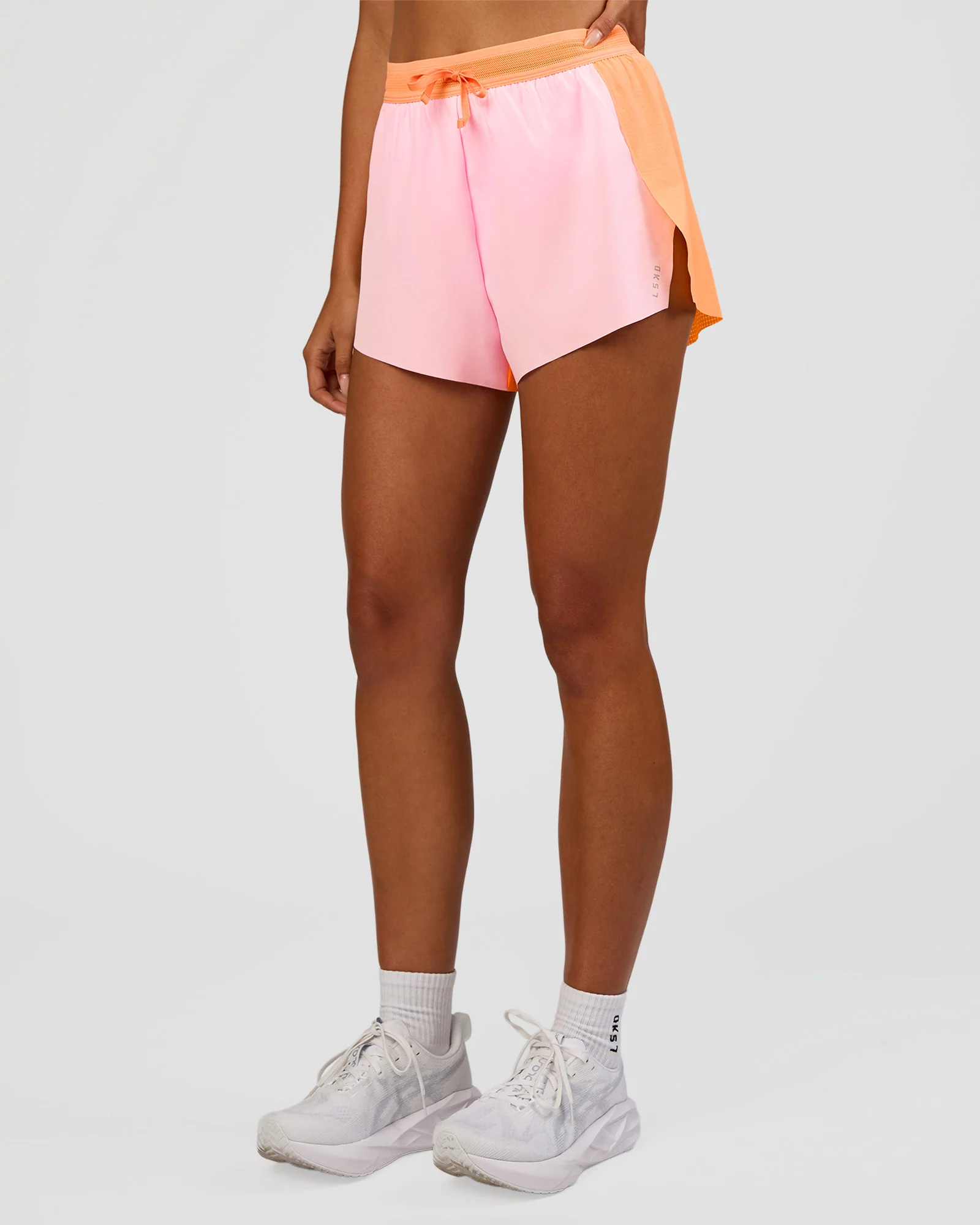 Accelerate 3" High-Rise Running Short - Cantaloupe-Marshmallow - Image 5