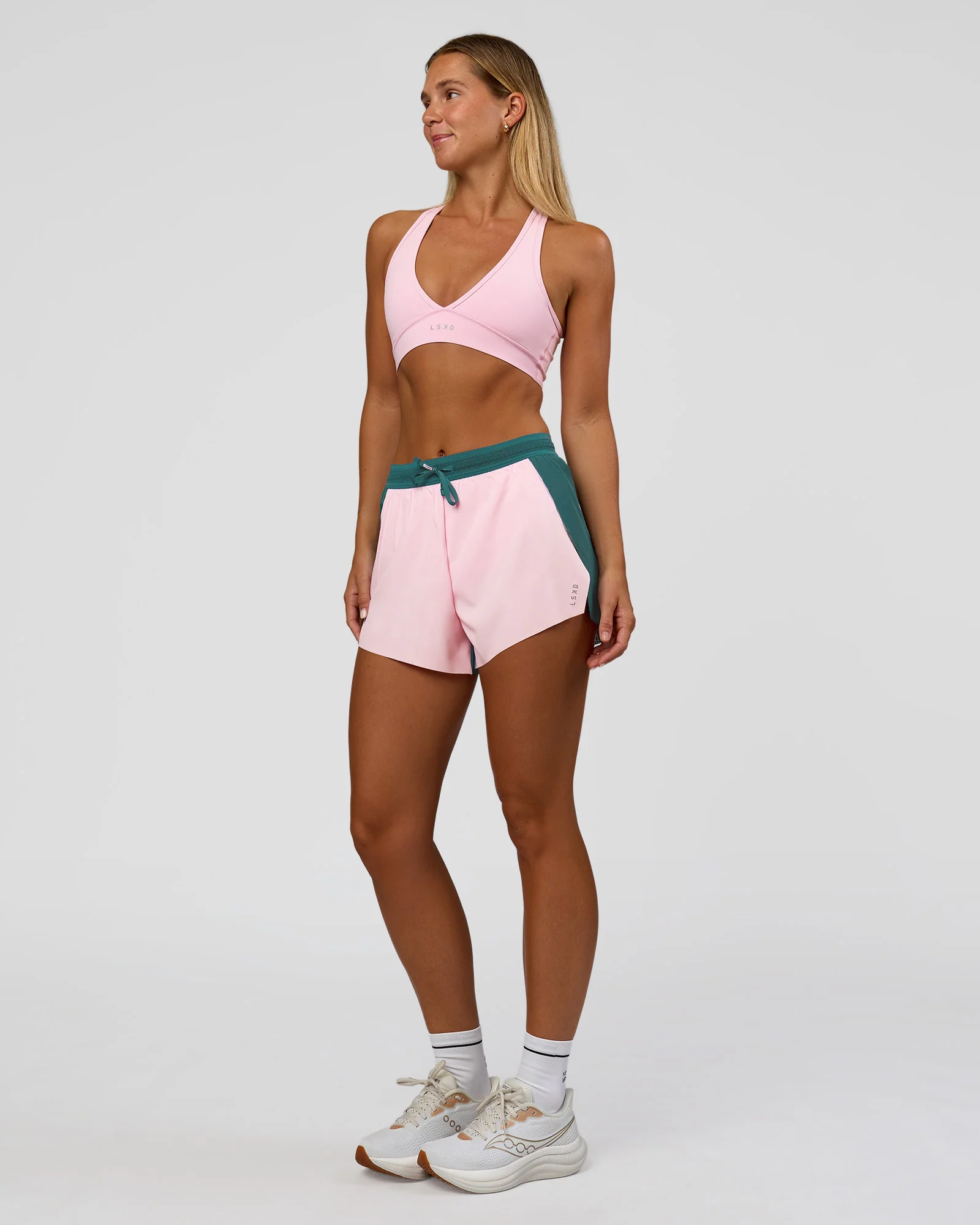 Accelerate 3" High-Rise Running Short - Transformative Teal-Marshmallow - Image 3