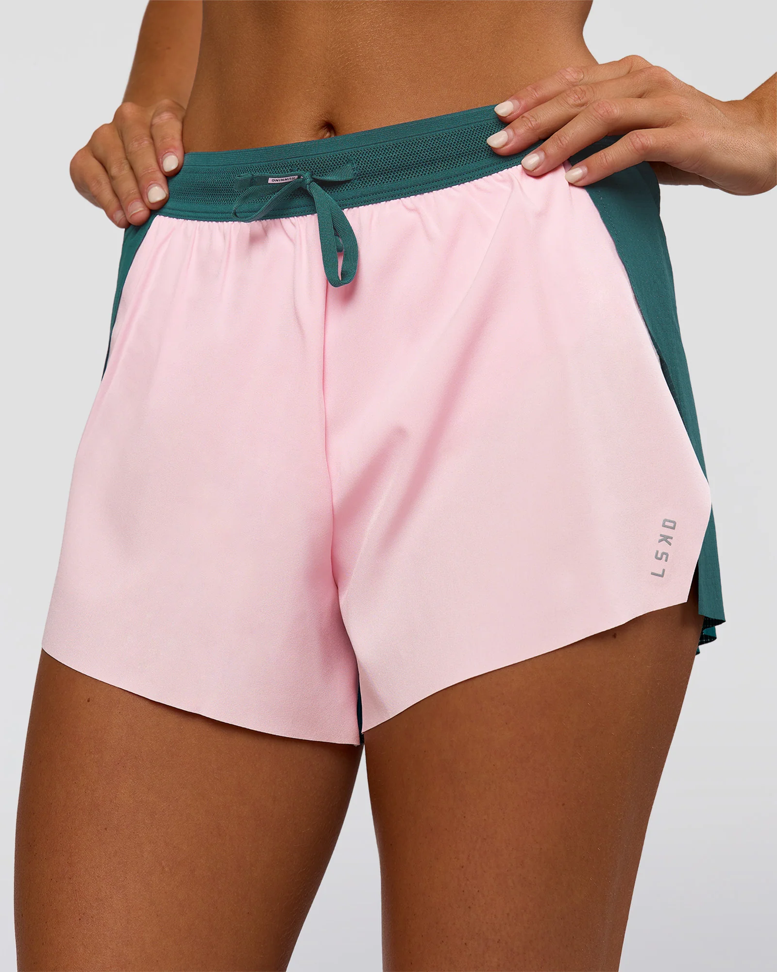 Accelerate 3" High-Rise Running Short - Transformative Teal-Marshmallow - Image 5