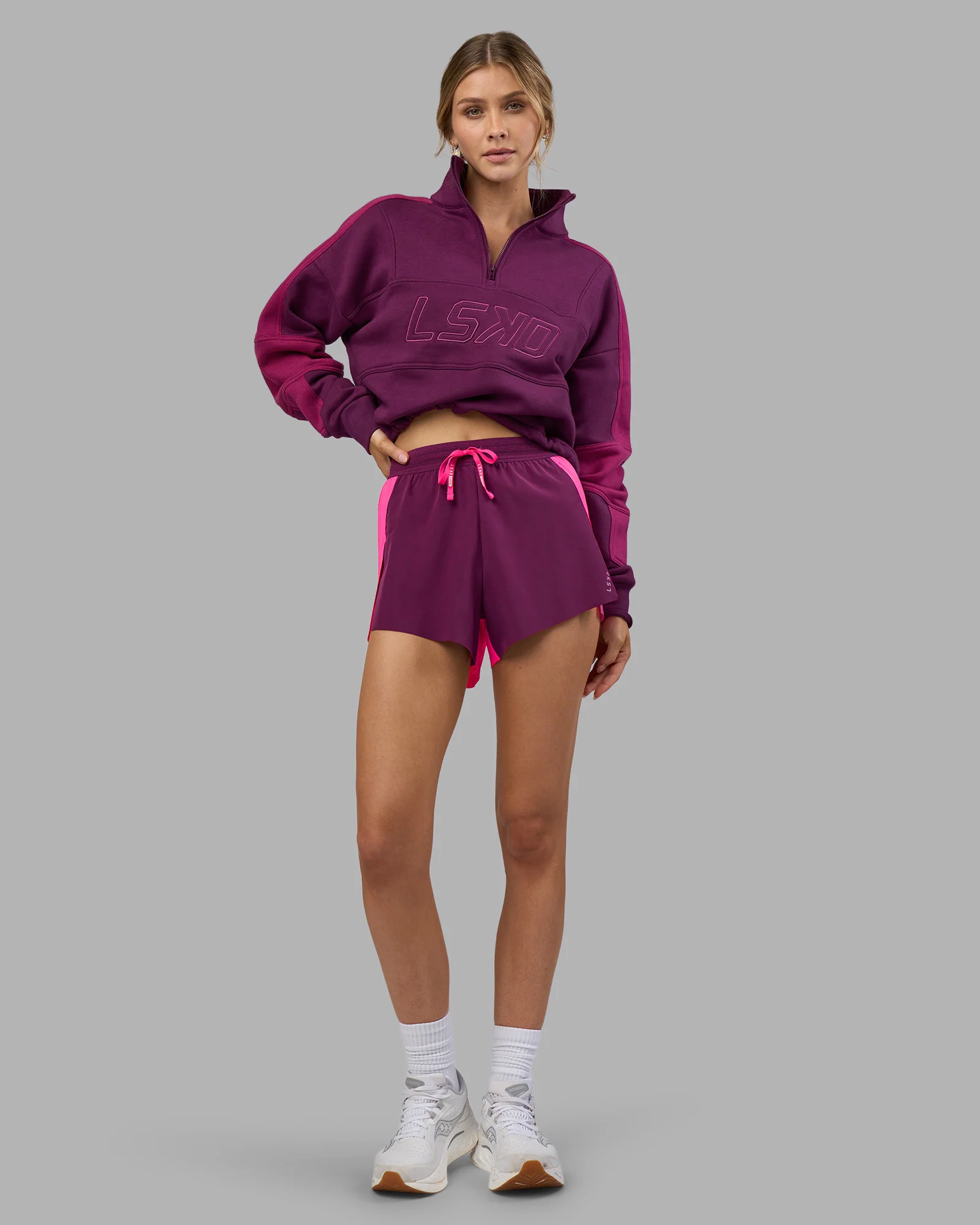 Accelerate 3" High-Rise Running Short - Ultra Pink-Plum Caspia - Image 5