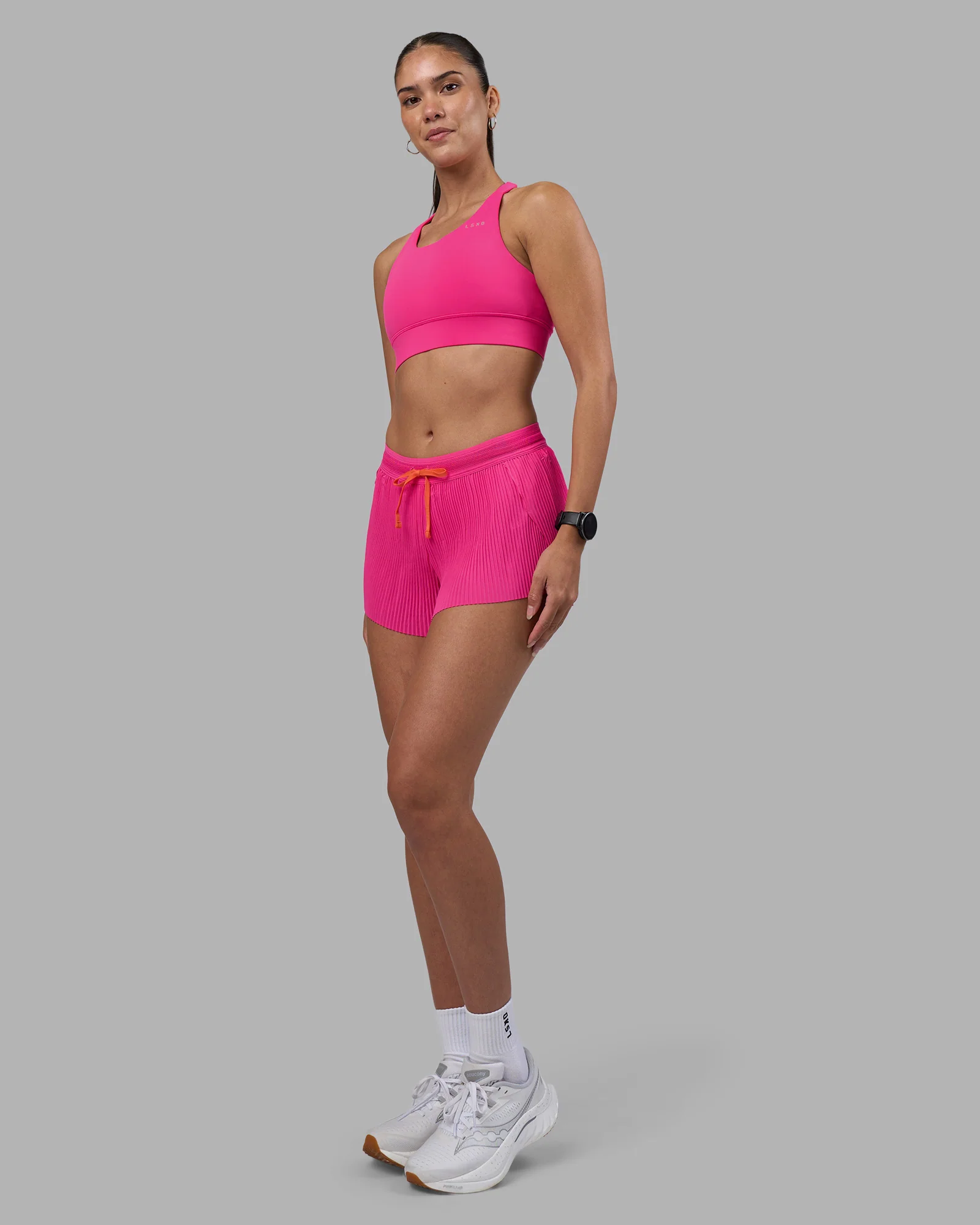Accelerate 3" Pleated Mid-Rise Running Short - Ultra Pink - Image 11