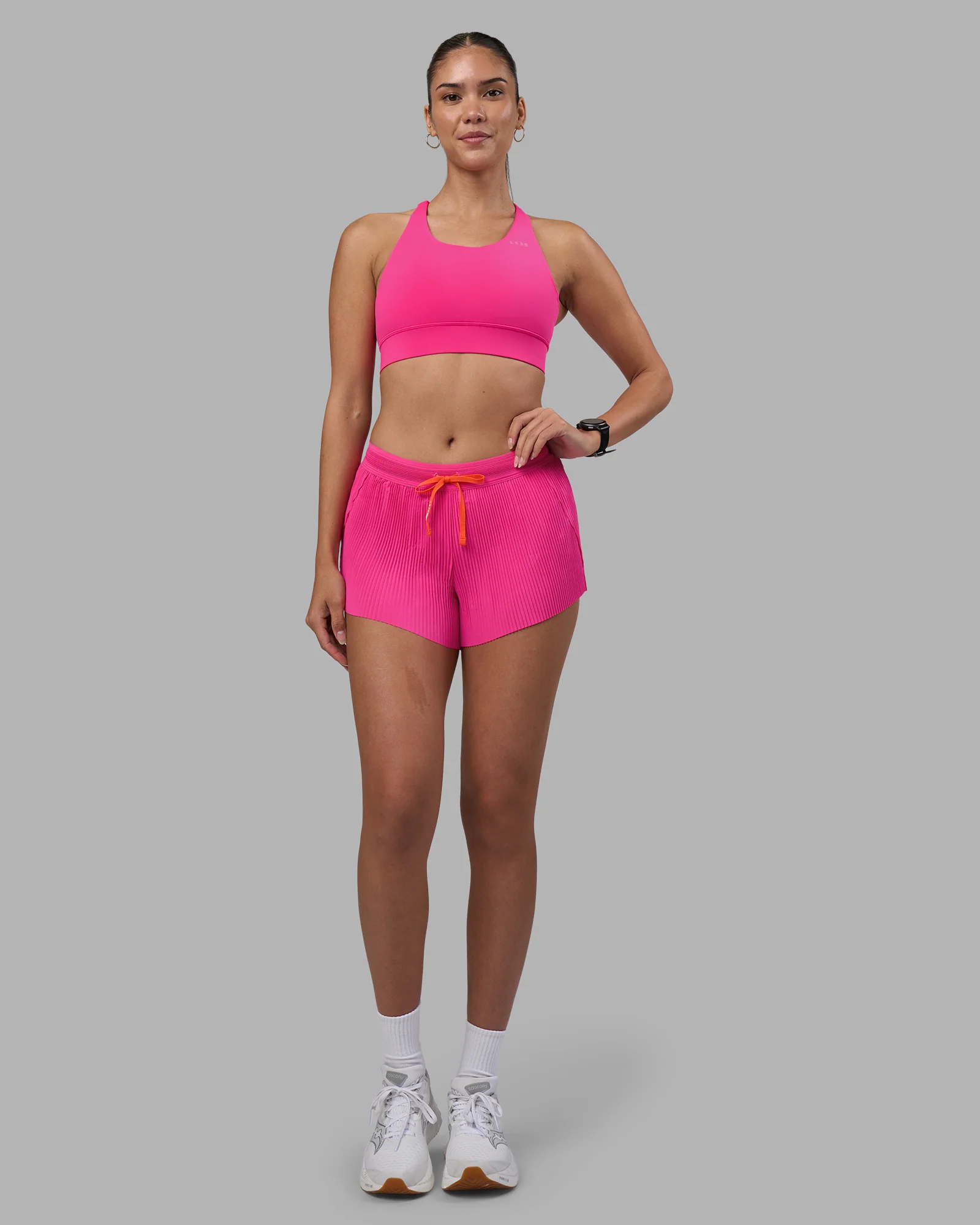 Accelerate 3" Pleated Mid-Rise Running Short - Ultra Pink - Image 5