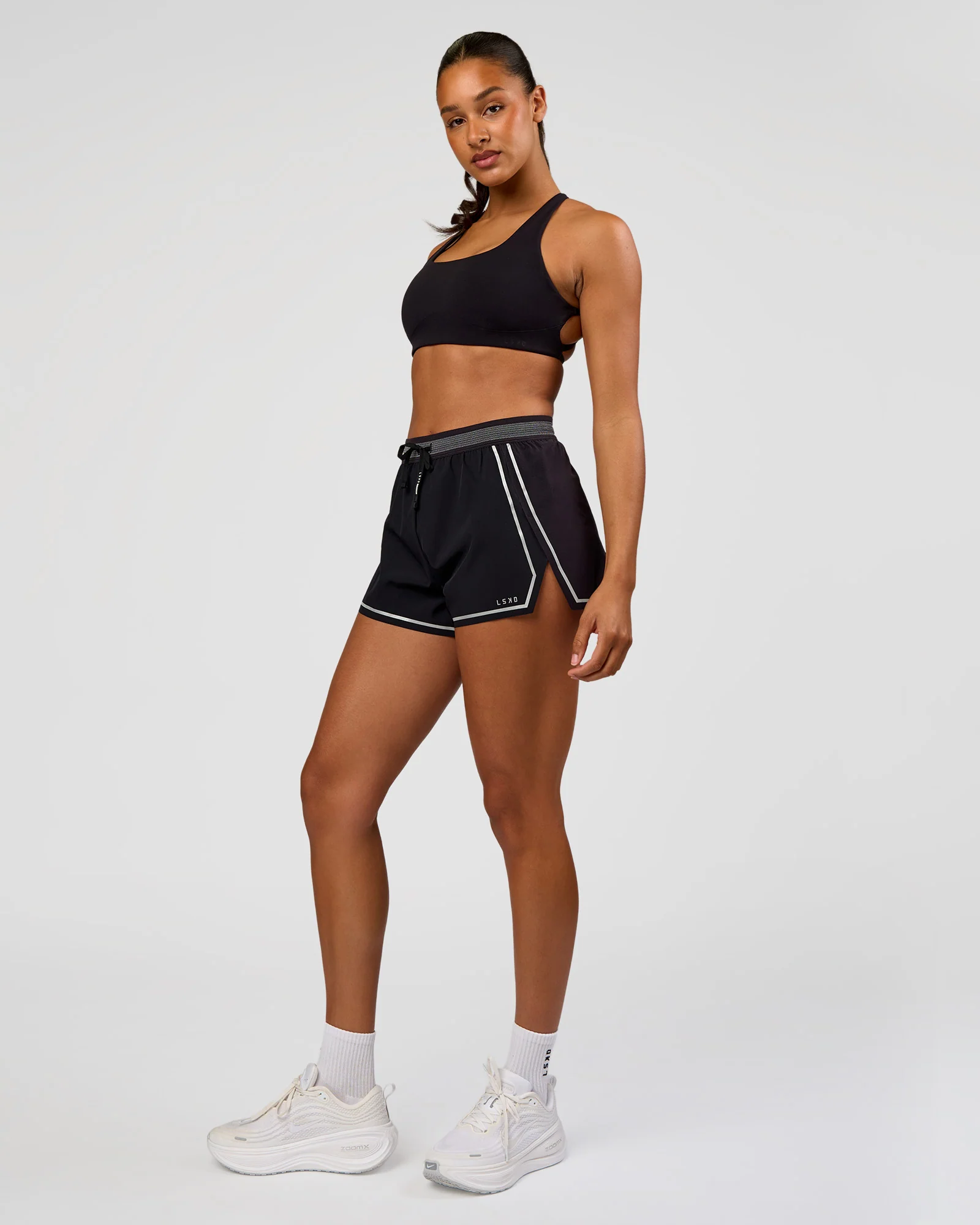 Accelerate 3" Reflective High-Rise Running Short - Black-Reflective - Image 7