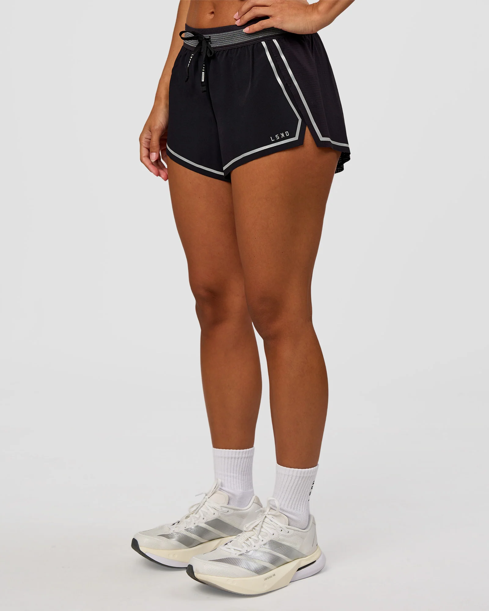 Accelerate 3" Reflective Mid-Rise Running Short - Black-Reflective - Image 6
