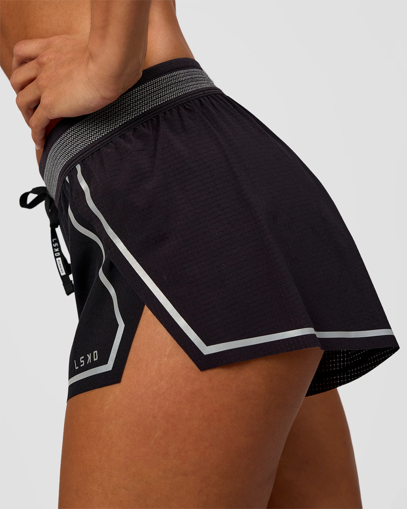 Accelerate 3" Reflective Mid-Rise Running Short - Black-Reflective - Image 8