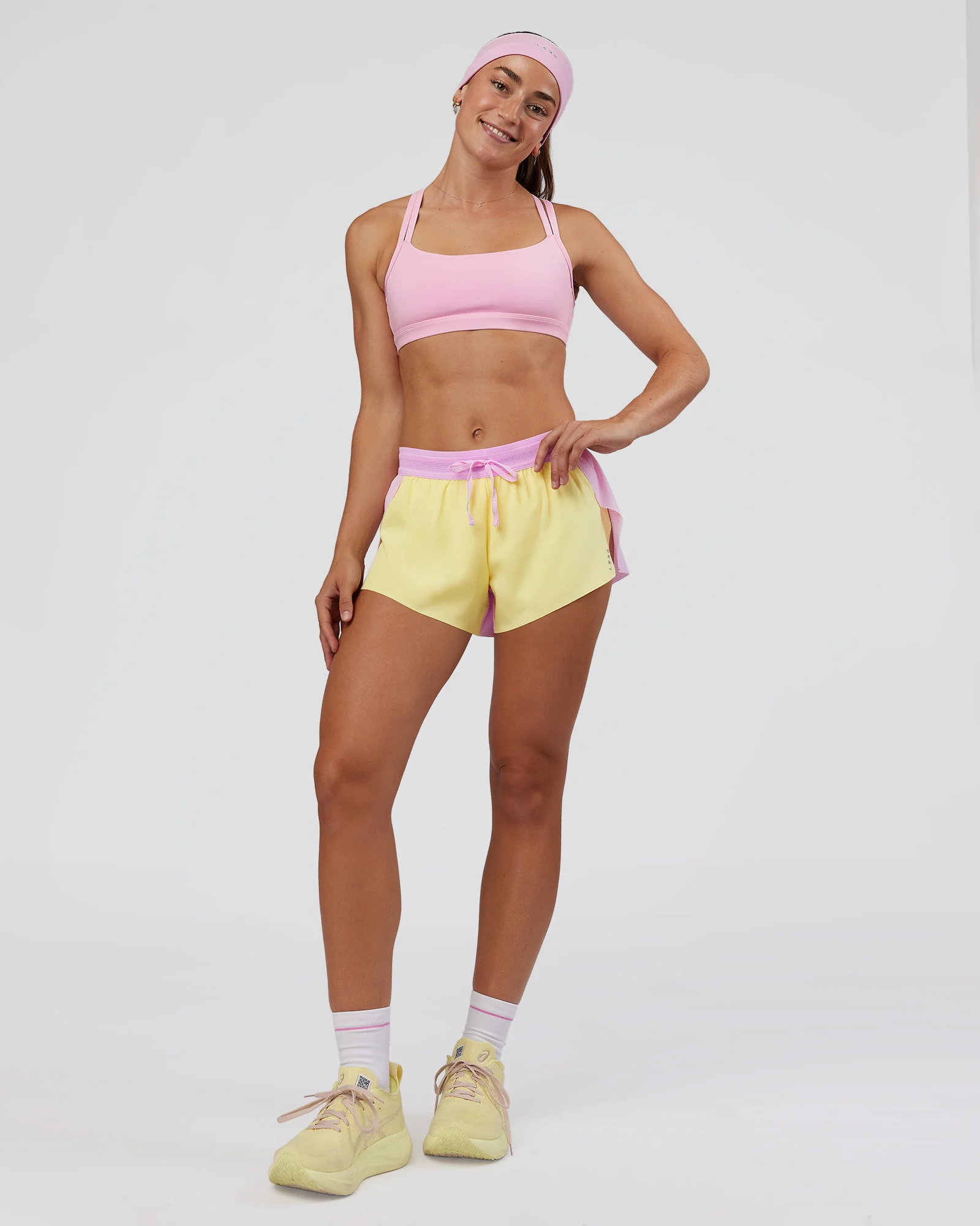Accelerate 3" Mid-Rise Running Short - Marshmallow-Lemon - Image 6