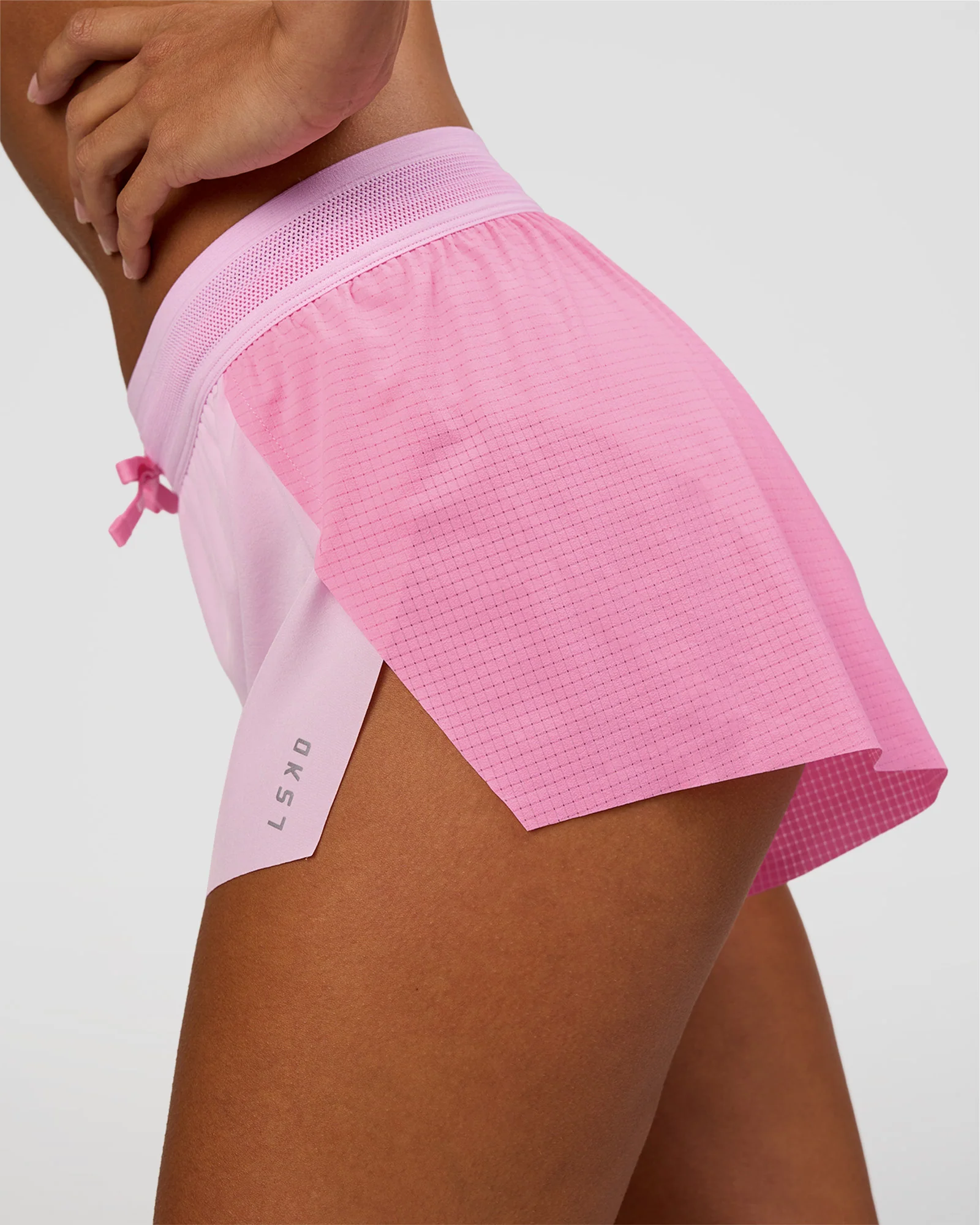 Accelerate 3" Mid-Rise Running Short - Candy Pink-Marshmallow - Image 3