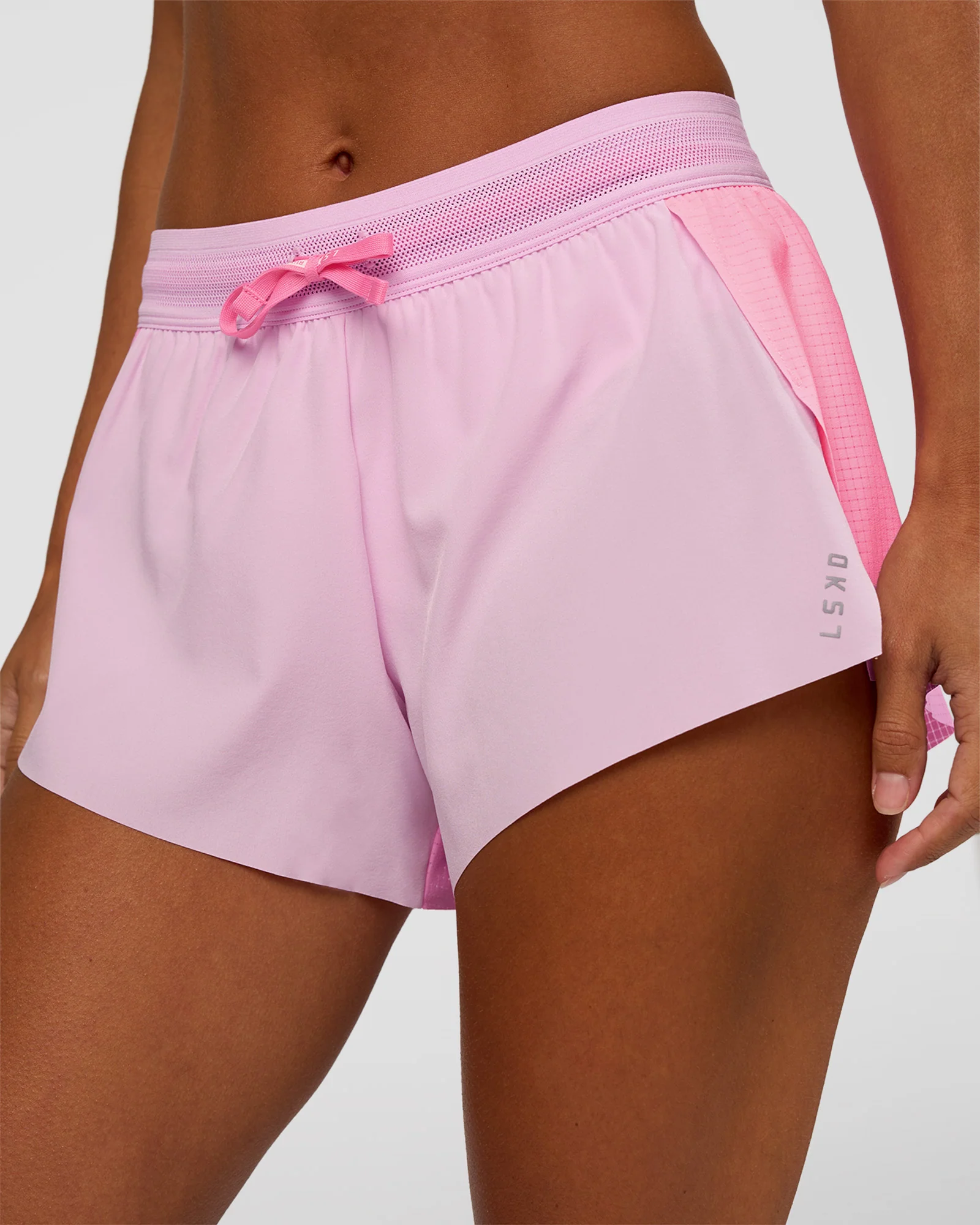 Accelerate 3" Mid-Rise Running Short - Candy Pink-Marshmallow - Image 6