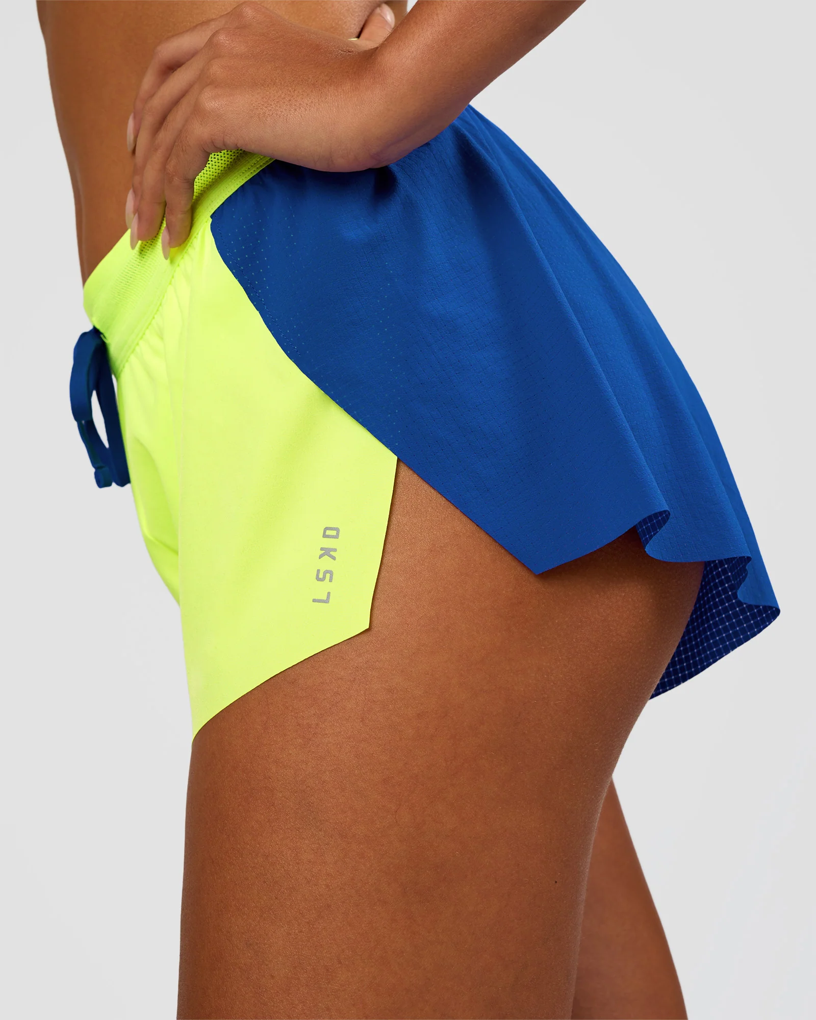 Accelerate 3" Mid-Rise Running Short - Electric Indigo-Lime Glo - Image 10