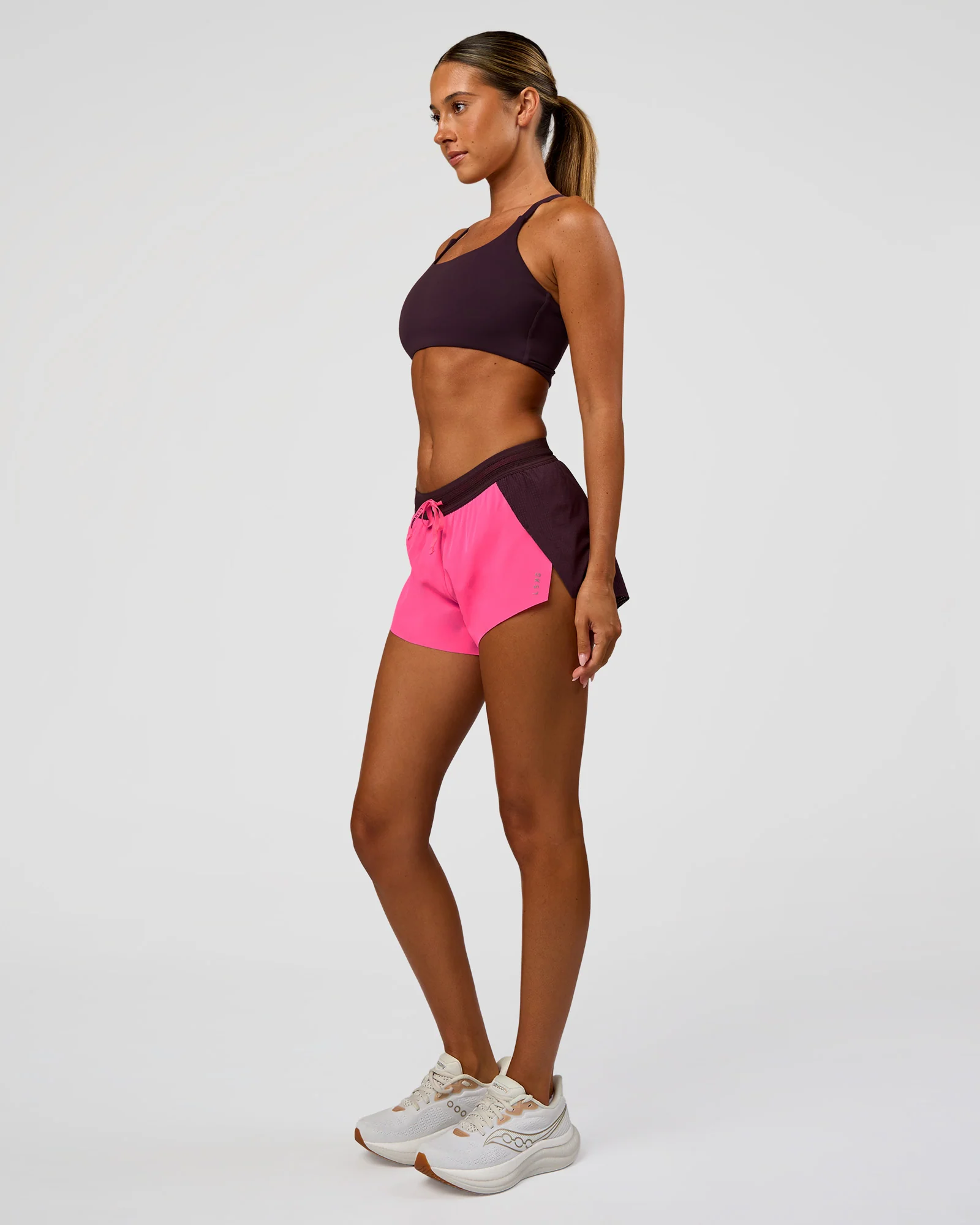 Accelerate 3" Mid-Rise Running Short - Midnight Plum-Sugar Plum - Image 7