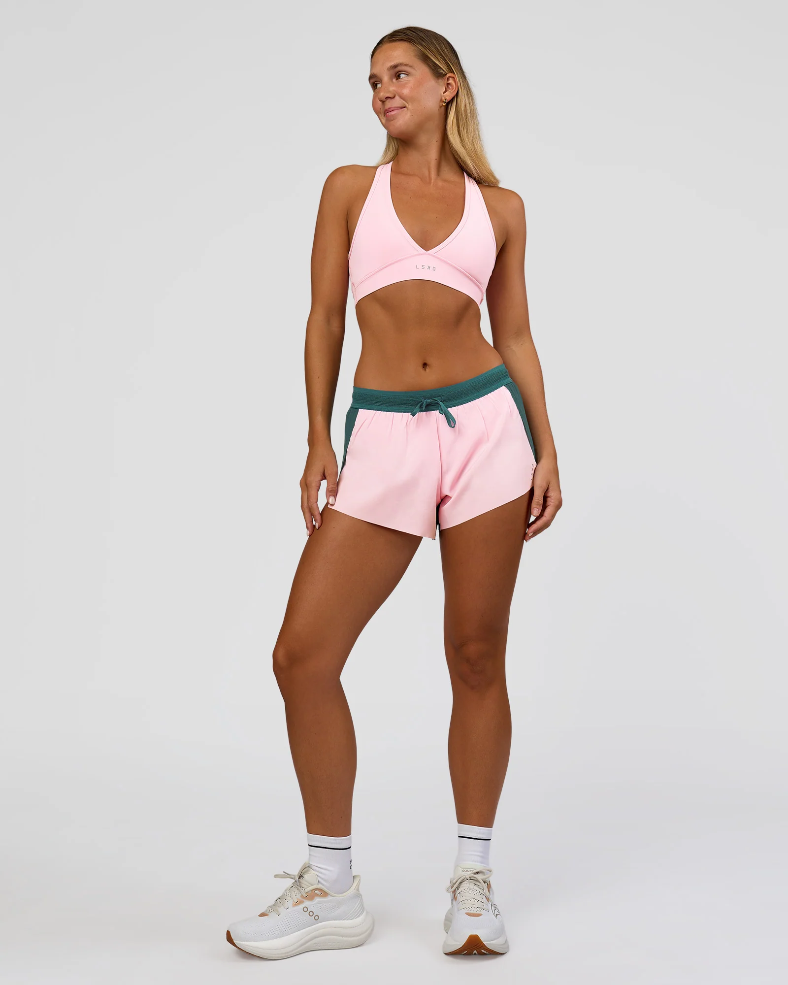 Accelerate 3" Mid-Rise Running Short - Transformative Teal-Marshmallow - Image 9