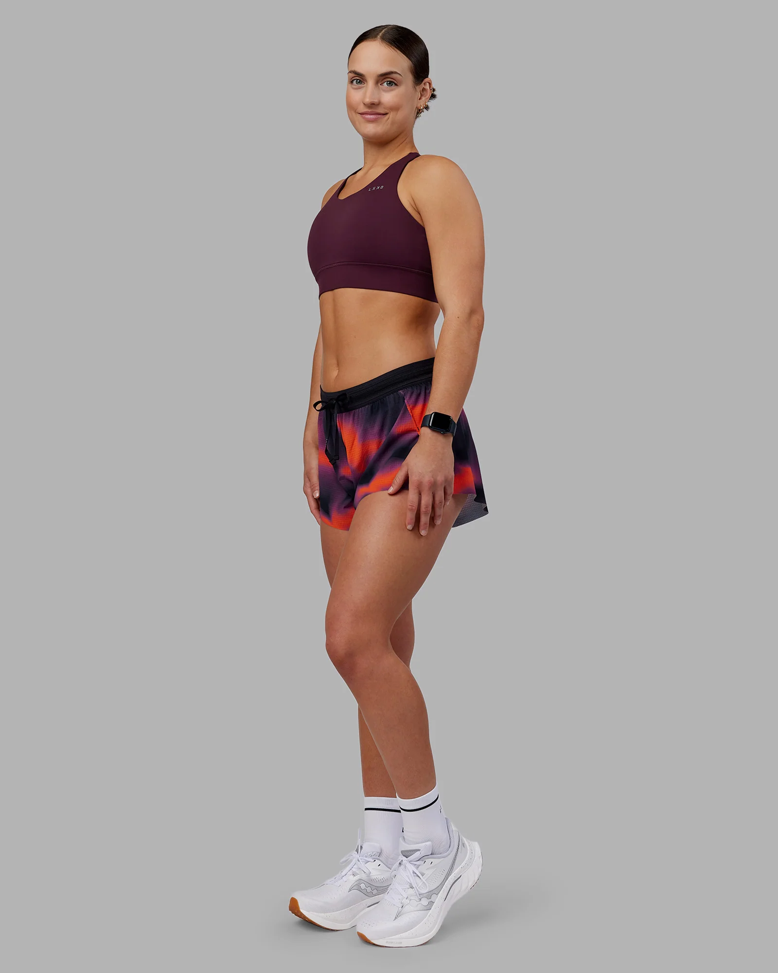 Accelerate Split Strap Sports Bra - Cherry Lacquer - Image 3