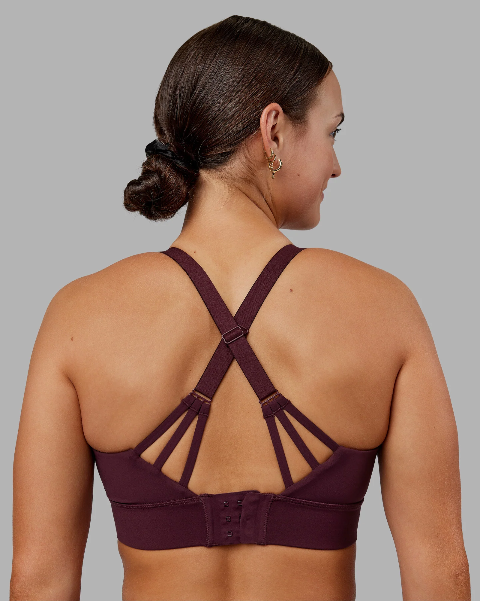 Accelerate Split Strap Sports Bra - Cherry Lacquer - Image 6