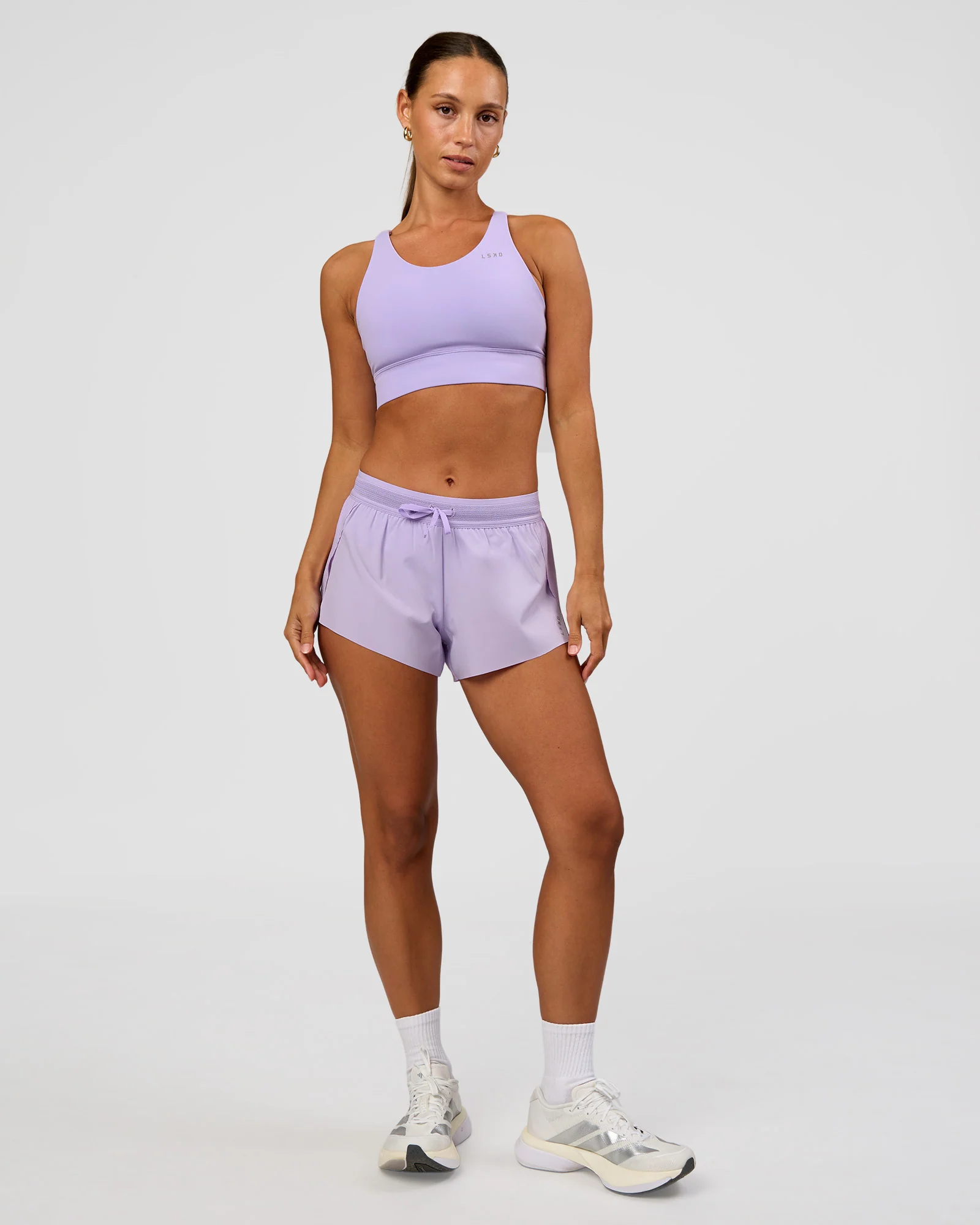 Accelerate Split Strap Sports Bra - Pale Lilac - Image 3
