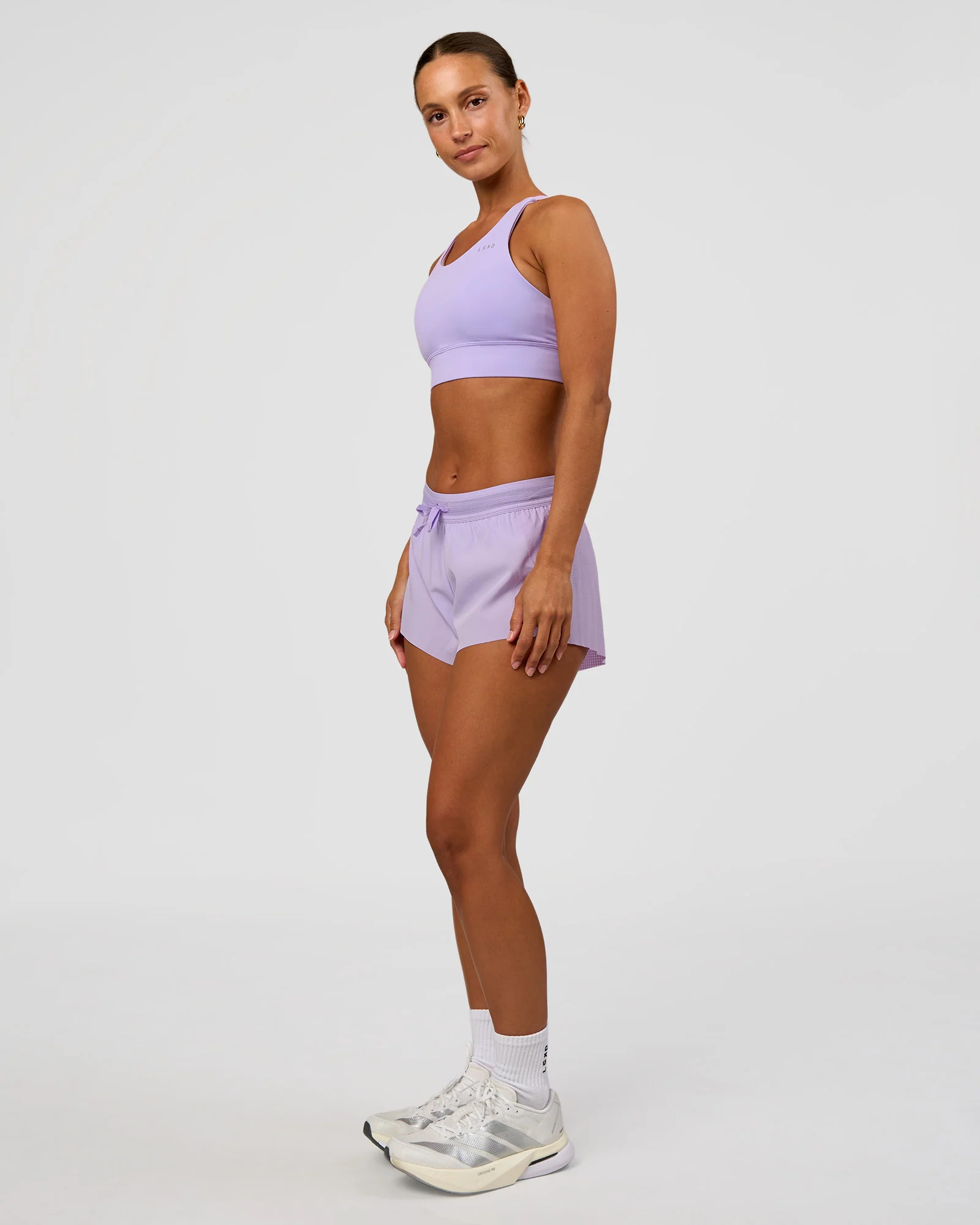 Accelerate Split Strap Sports Bra - Pale Lilac - Image 7