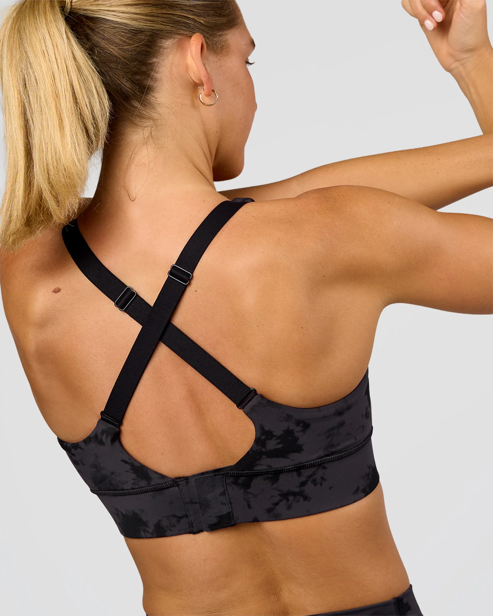 Accelerate Sports Bra - Black Tie Dye - Image 2