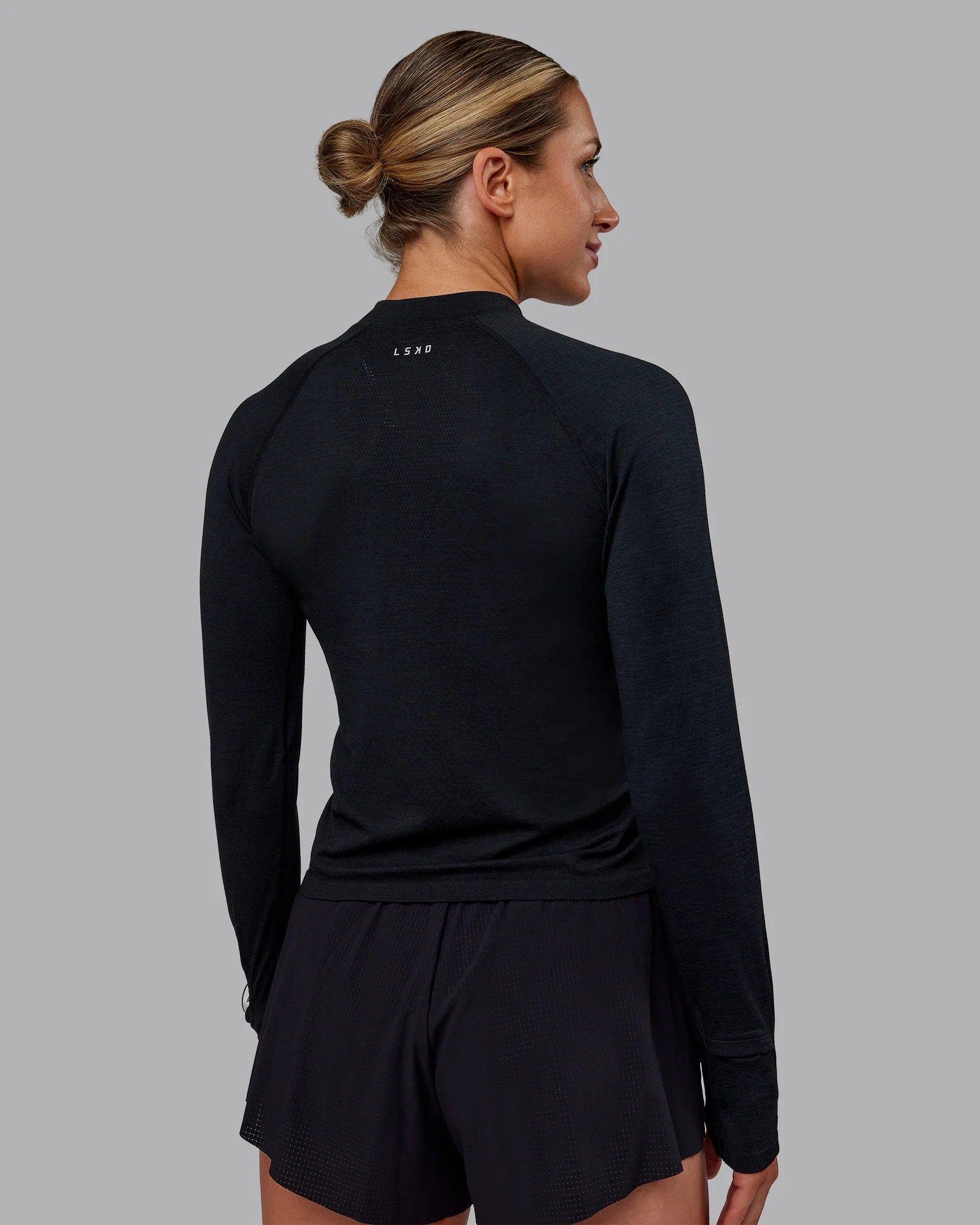 AeroFLX+ Long Sleeve Half Zip - Black Marl - Image 4