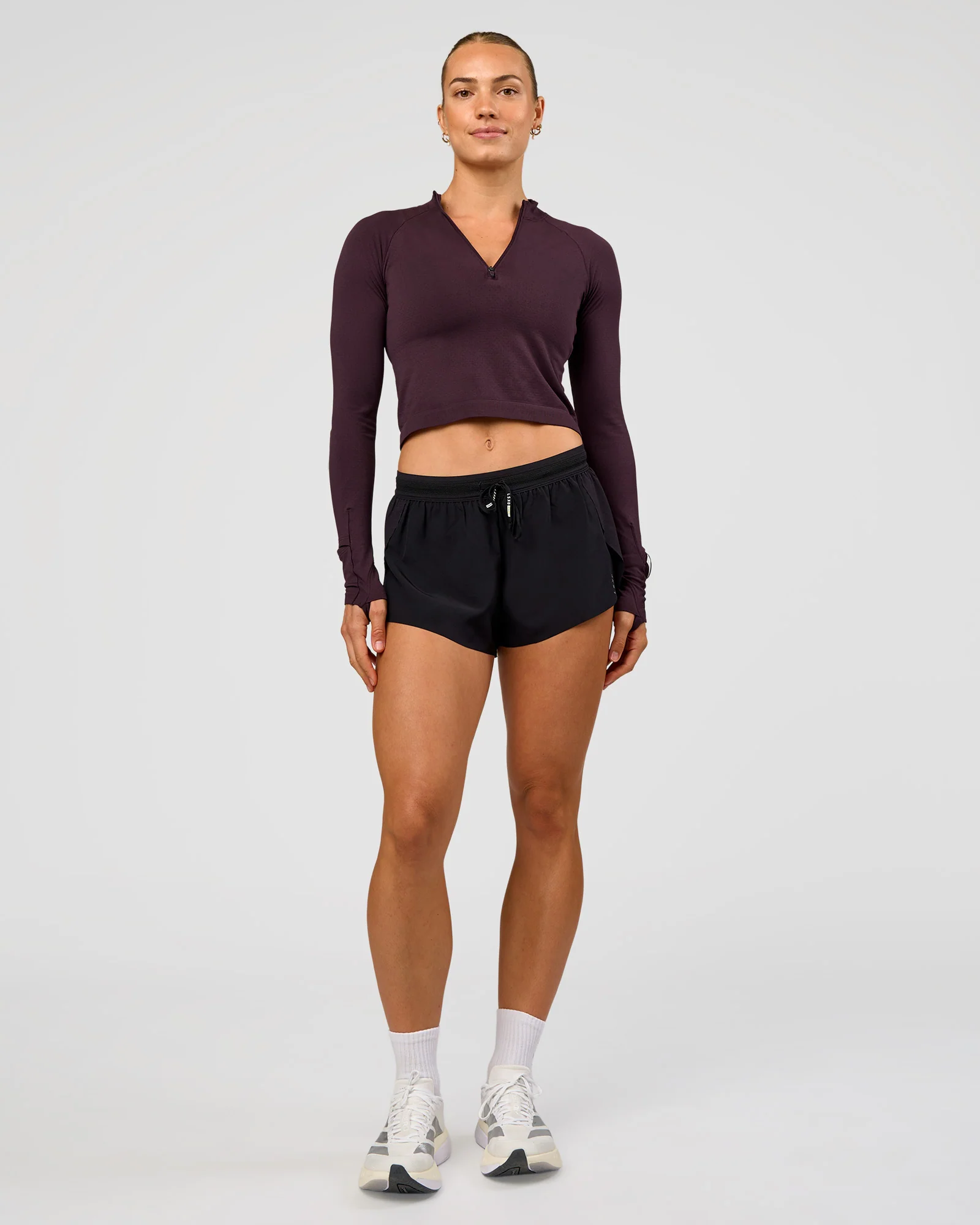 AeroFLX+ Long Sleeve Skimmer Half Zip - Midnight Plum/Midnight Plum - Image 6