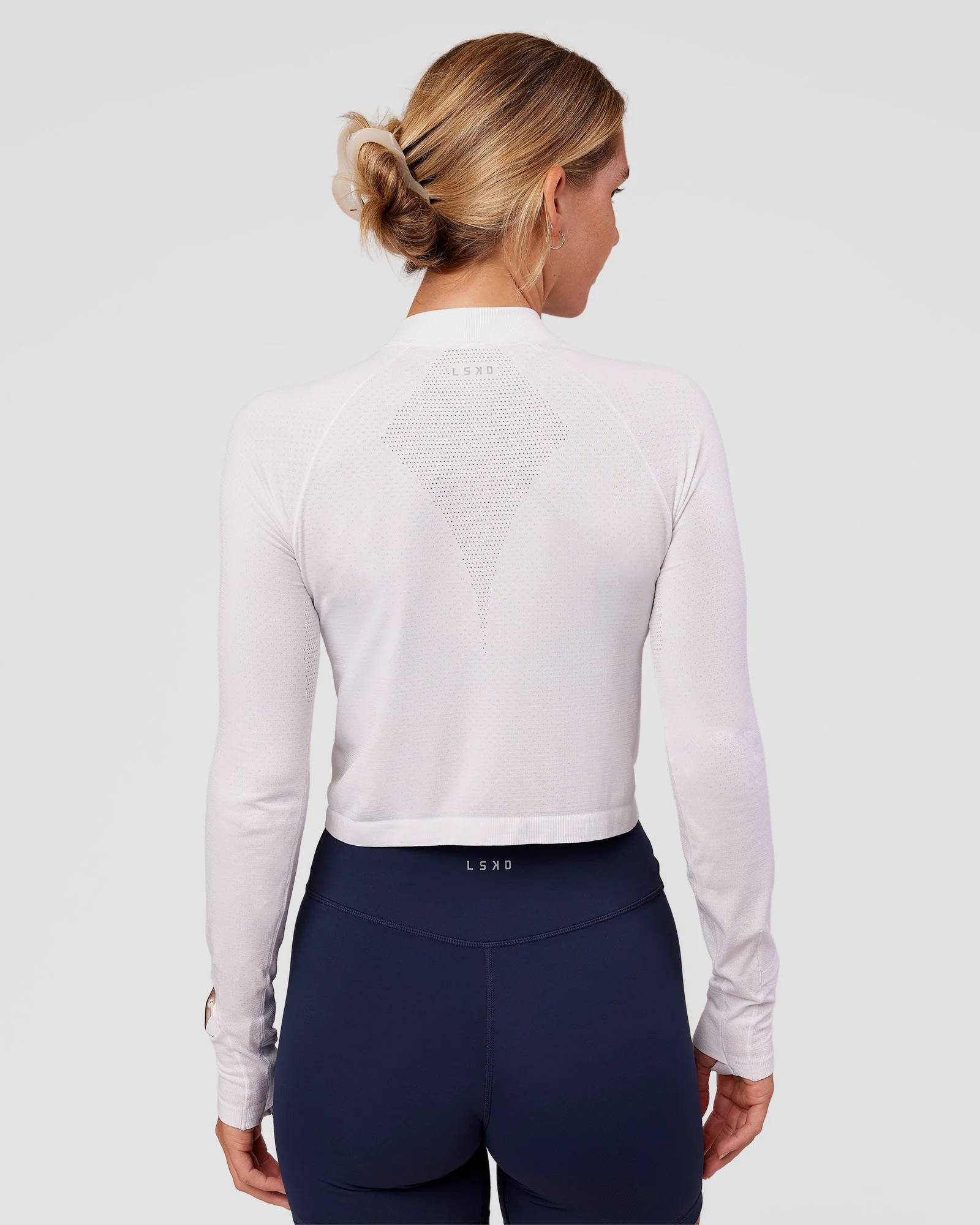 AeroFLX+ Long Sleeve Skimmer Half Zip - White/White - Image 4