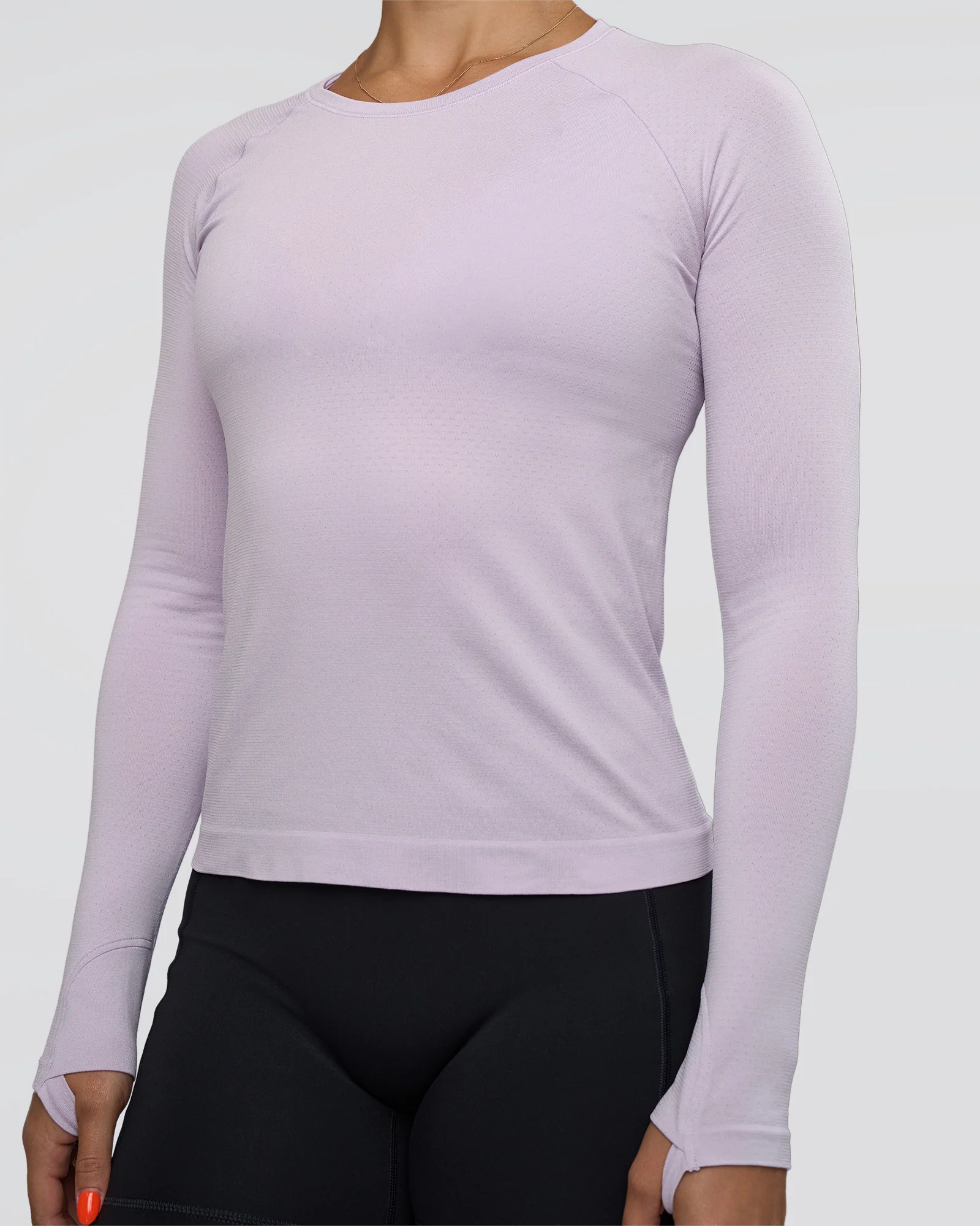 AeroFLX+ Seamless Long Sleeve Tee - Fair Orchid/Fair Orchid - Image 4