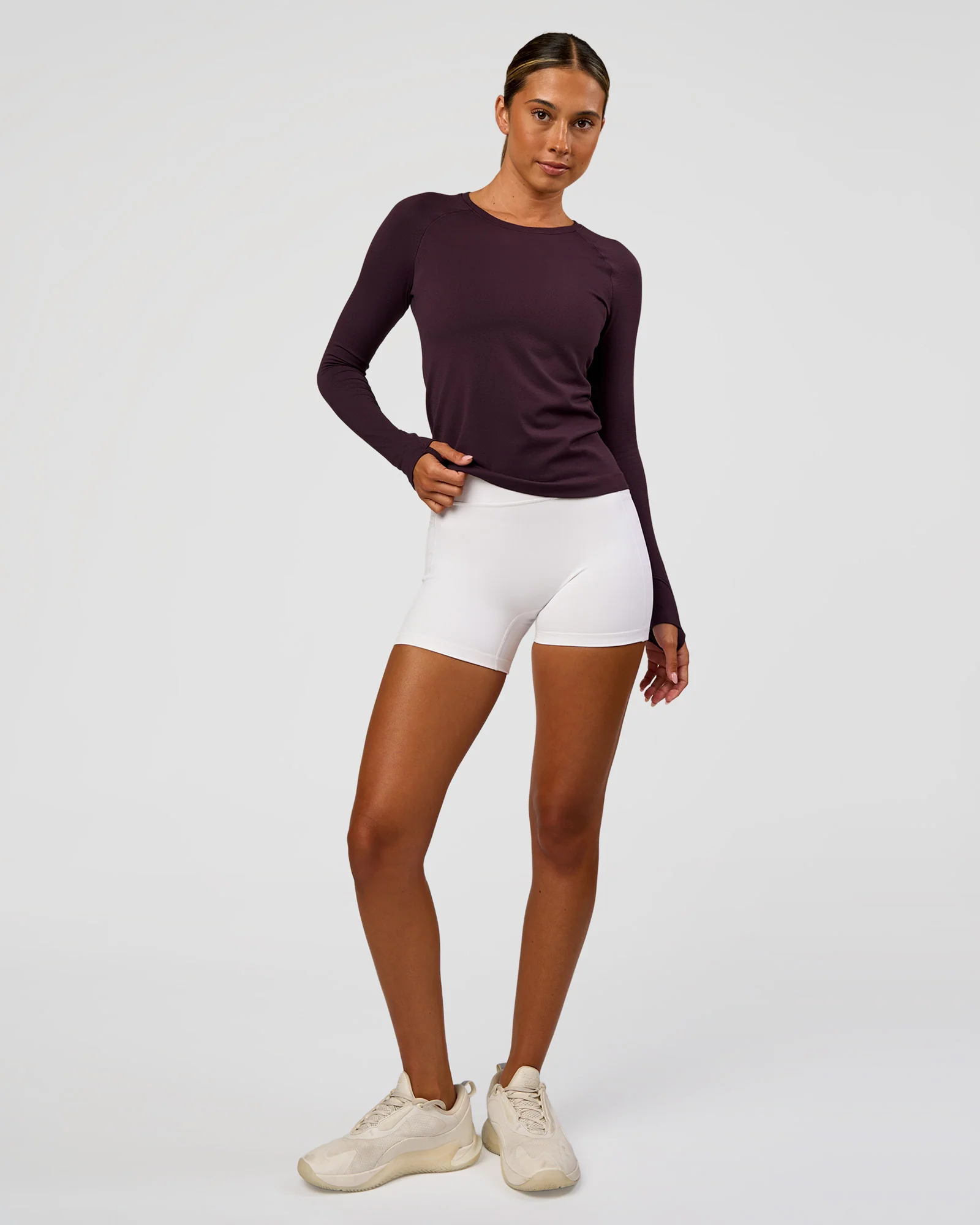 AeroFLX+ Seamless Long Sleeve Tee - Midnight Plum/Midnight Plum - Image 7