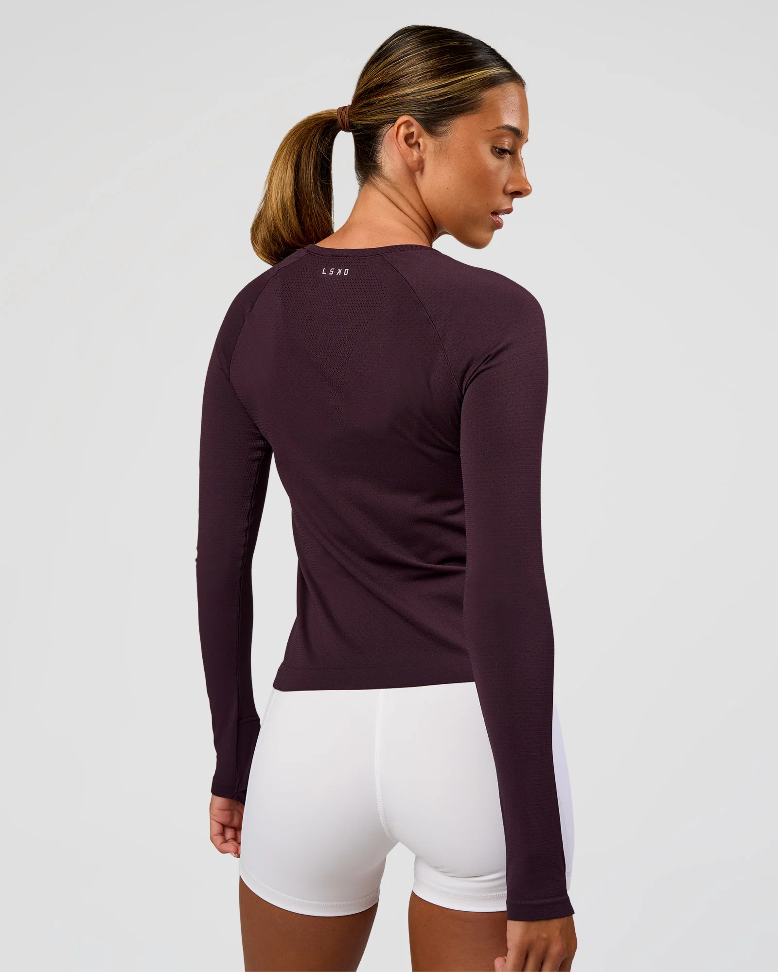 AeroFLX+ Seamless Long Sleeve Tee - Midnight Plum/Midnight Plum - Image 8