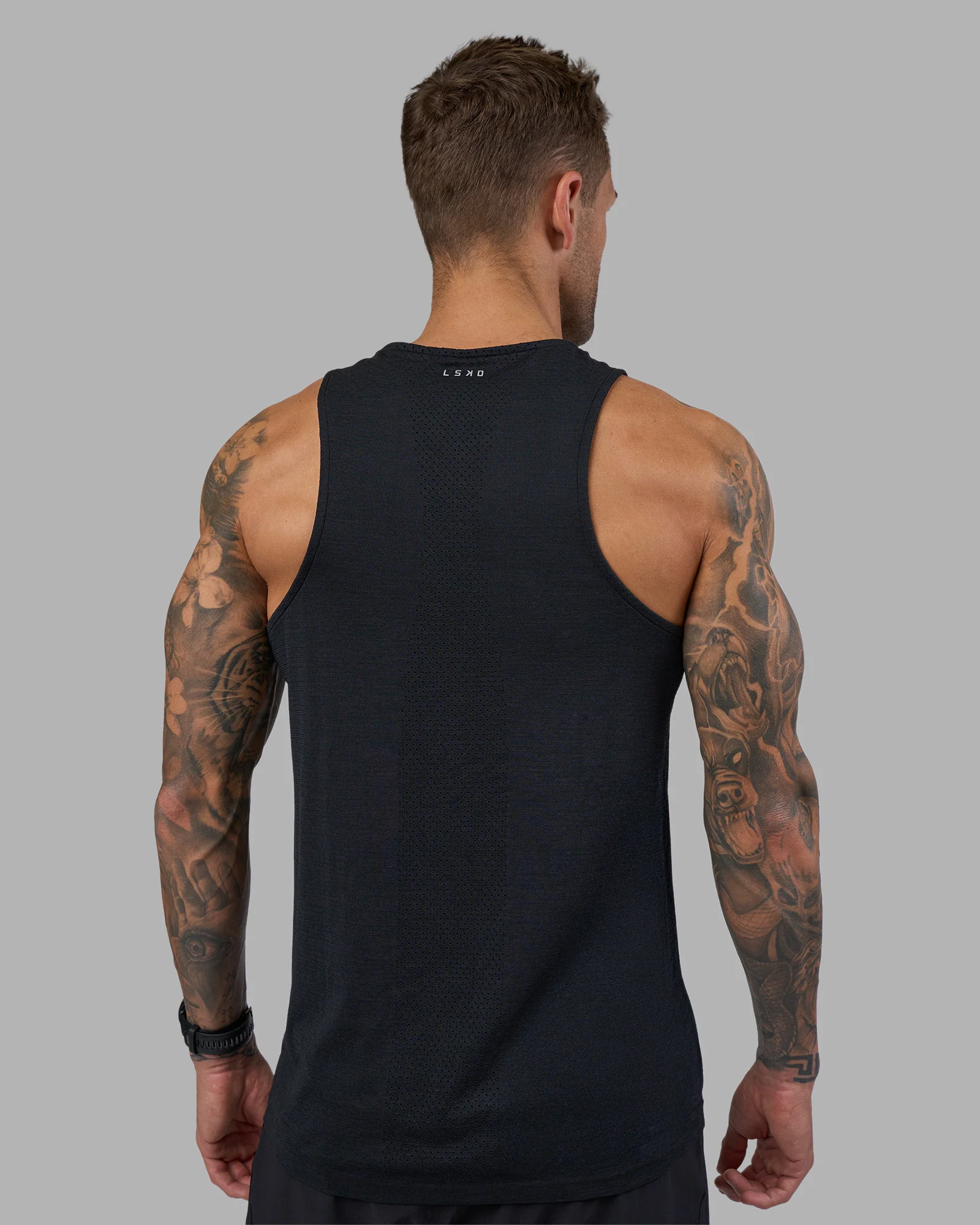 AeroFLX+ Seamless Tank - Black Marl - Image 3