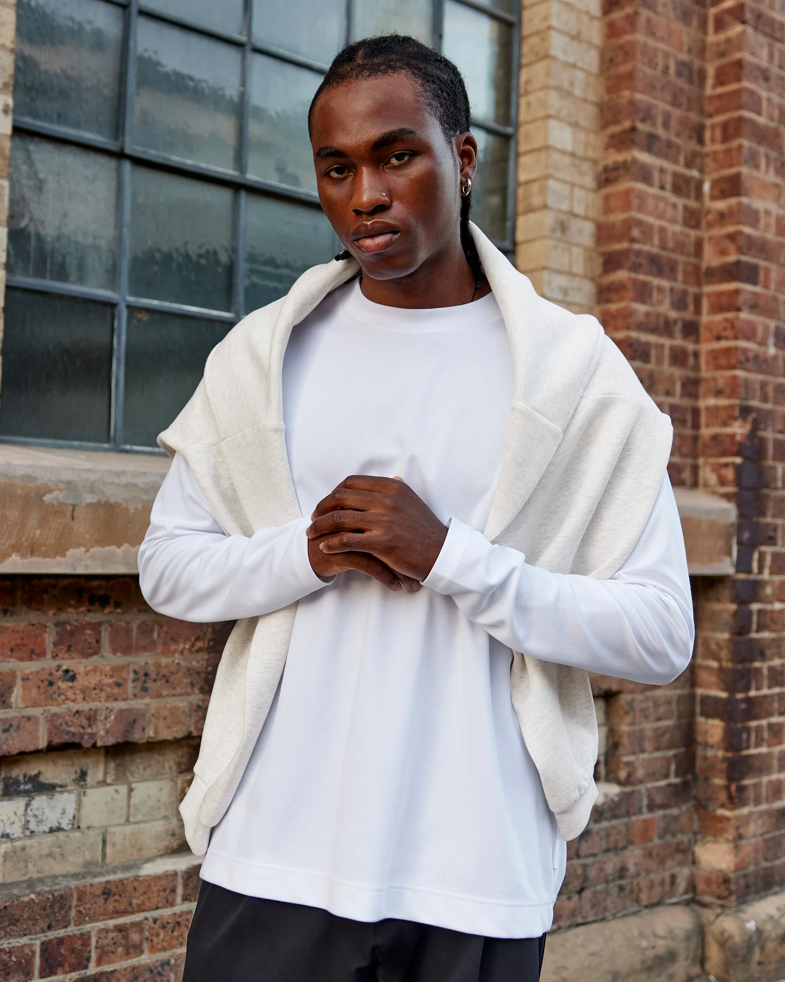 AfterDark ZeroCrease Long Sleeve Tee - White - Image 2