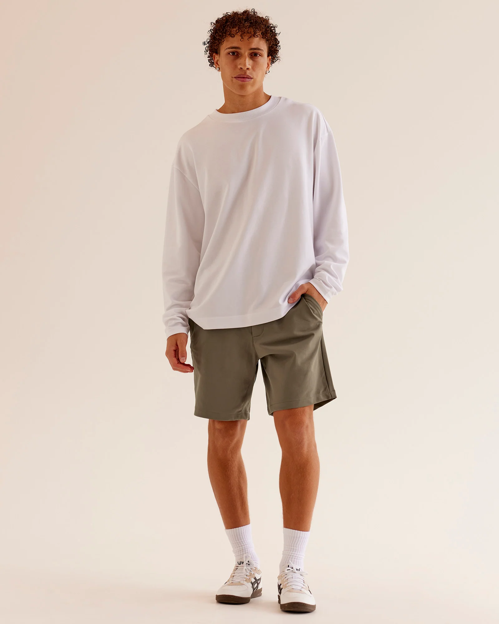 AfterDark ZeroCrease Long Sleeve Tee - White - Image 3